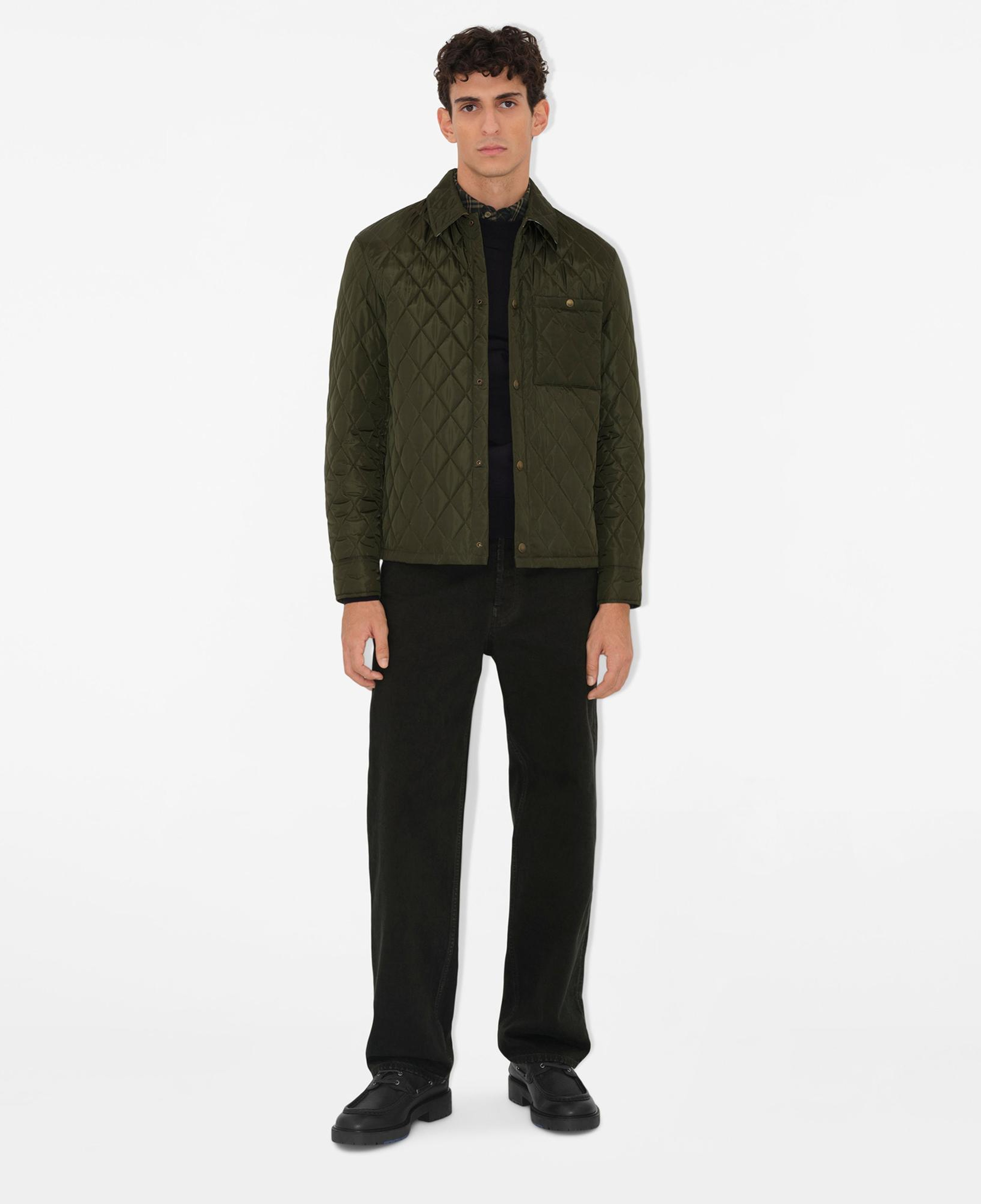 Burberry Tal Quilted Nylon Overshirt Erkek Haki Mont