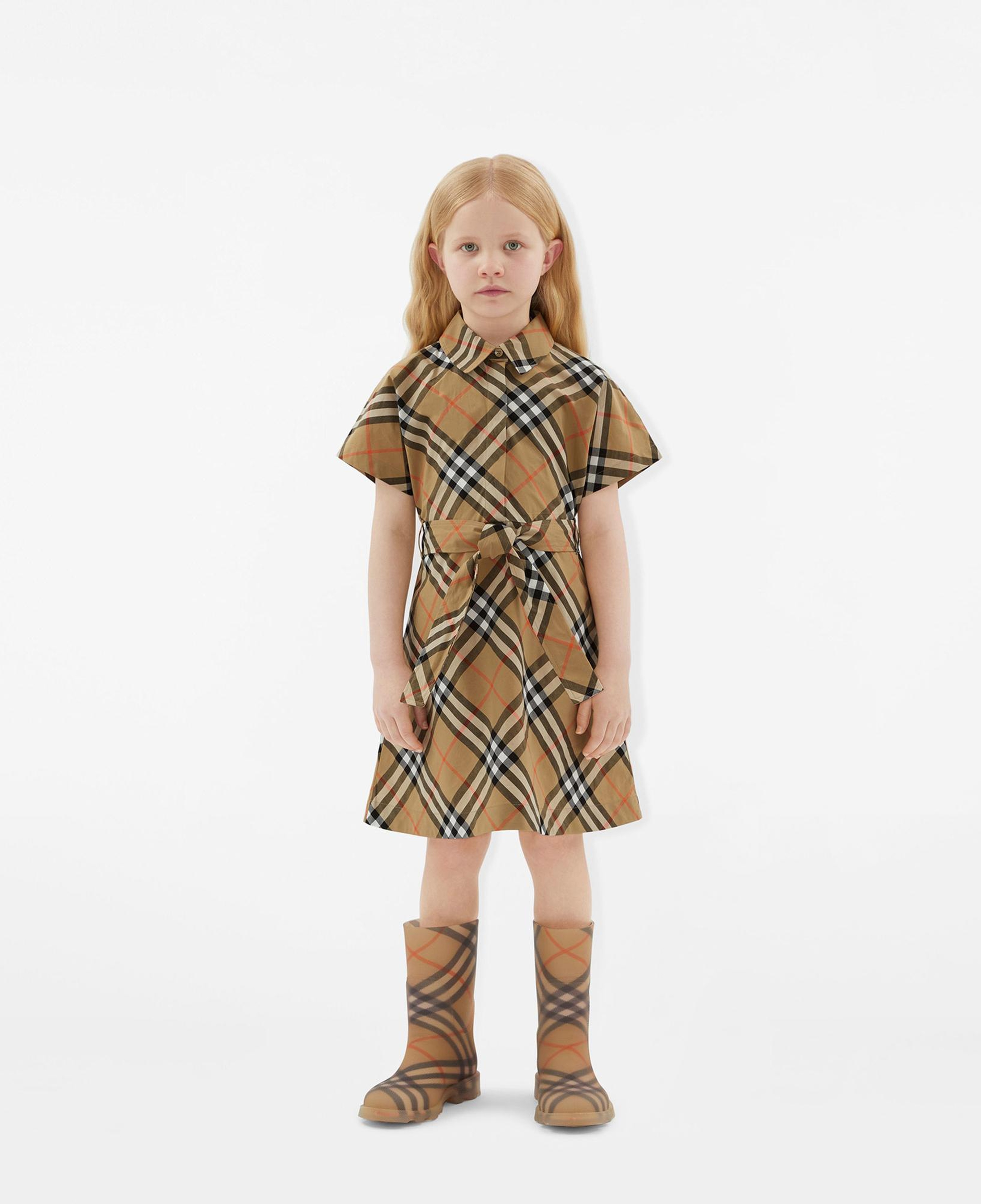 Burberry Check Rubber Marsh High Çocuk Bej Bot