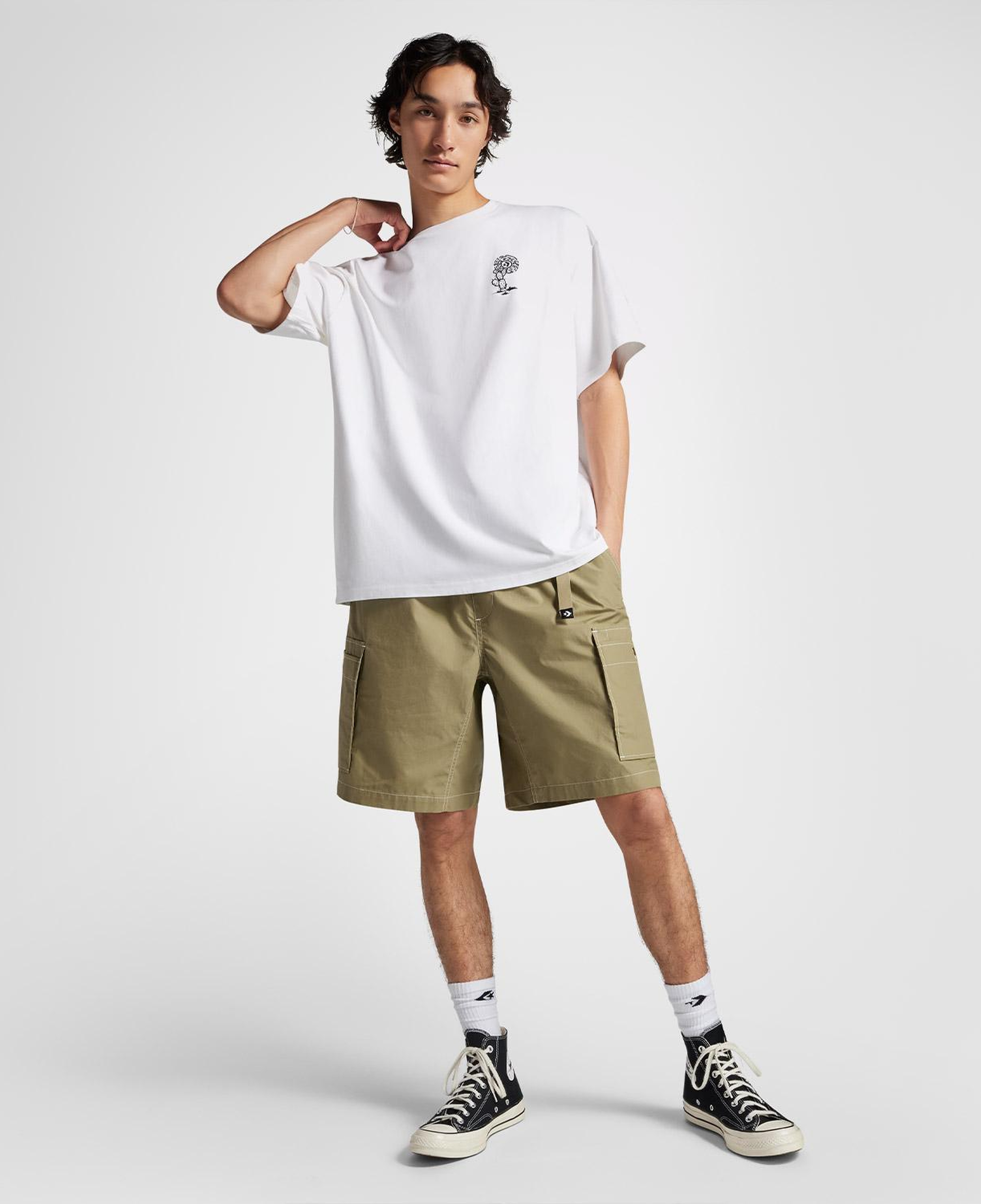 Converse Desert Festival Loose Fit Erkek Beyaz T-Shirt
