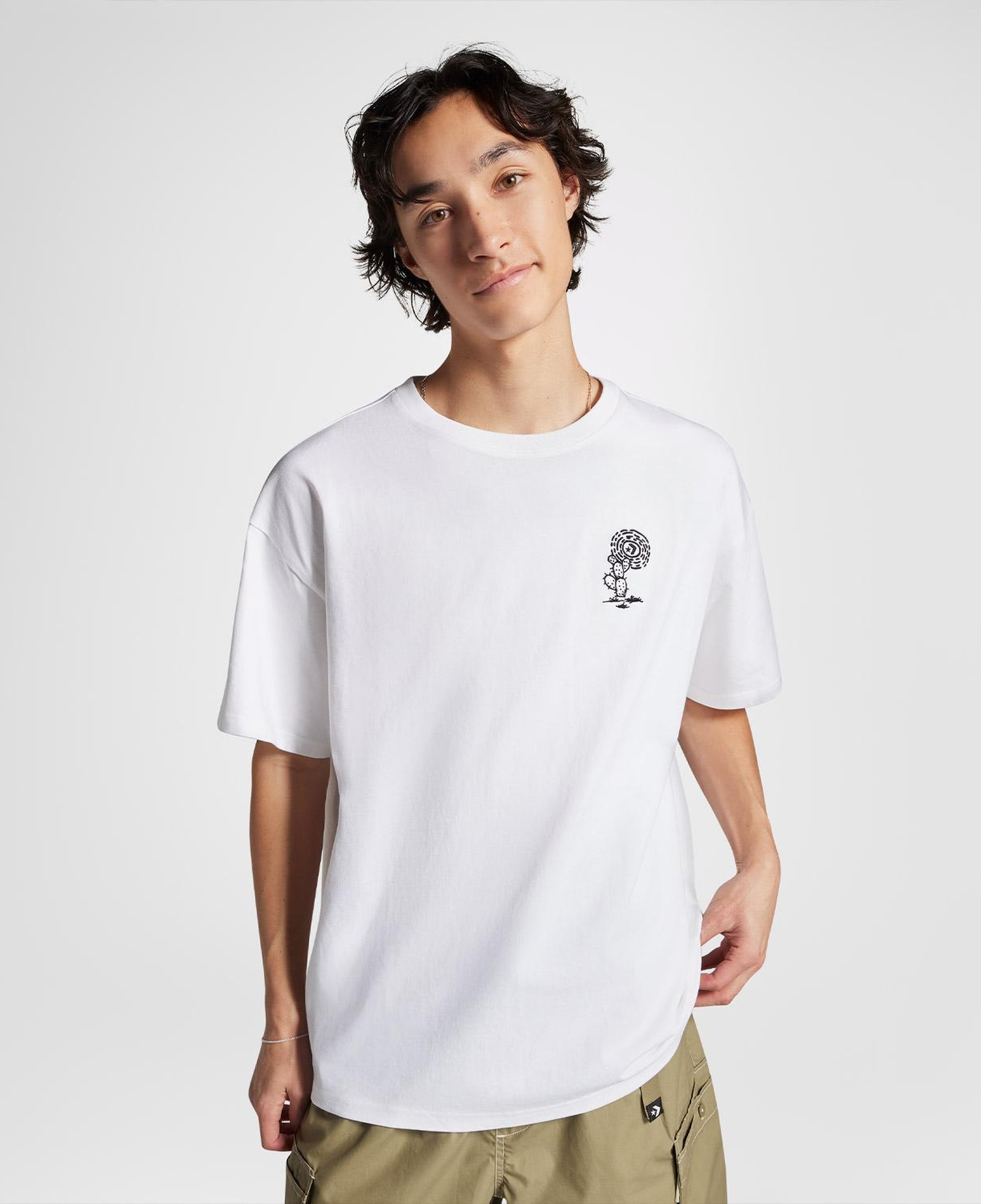 Converse Desert Festival Loose Fit Erkek Beyaz T-Shirt