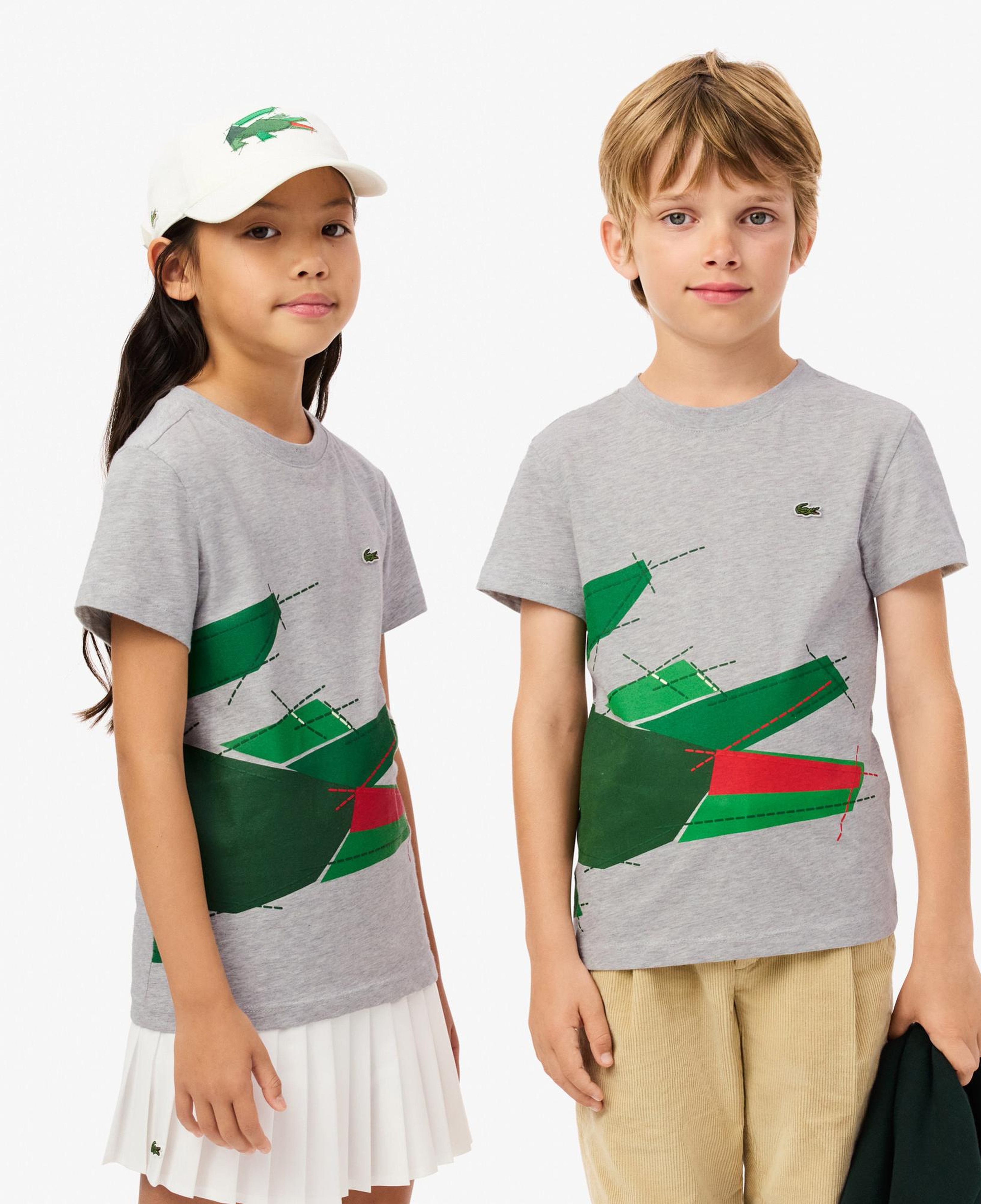 Lacoste Çocuk Baskılı Gri T-Shirt