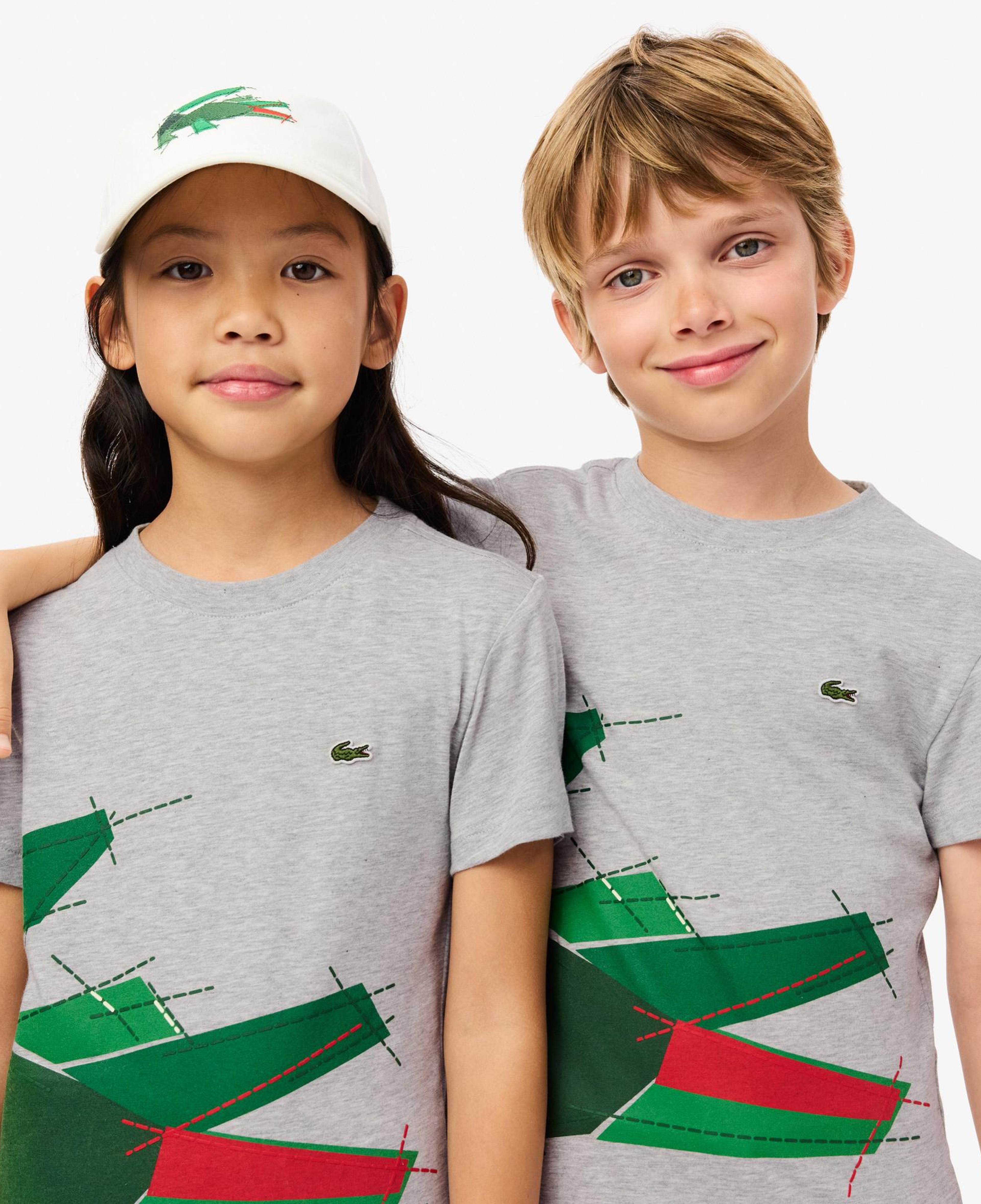 Lacoste Çocuk Baskılı Gri T-Shirt