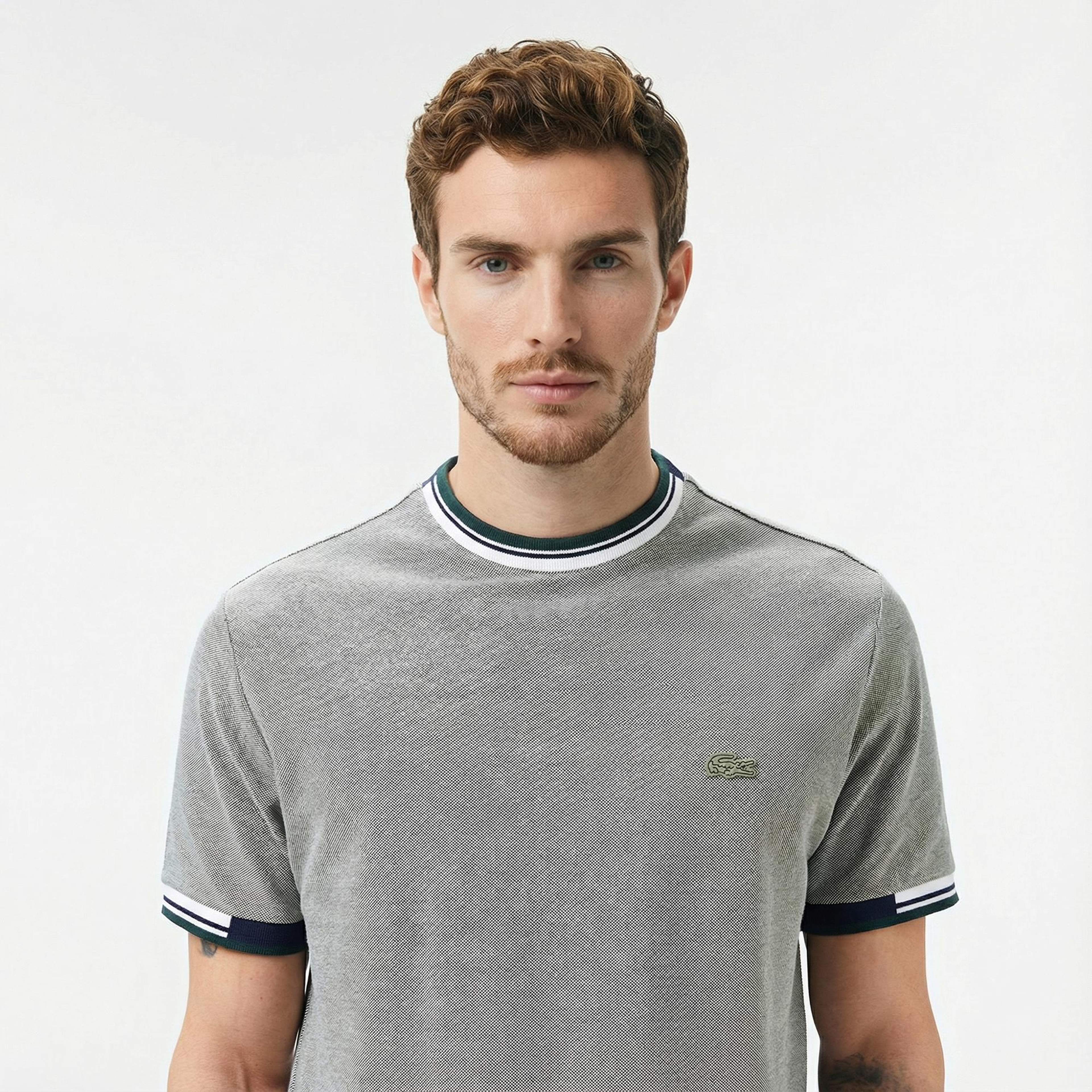 Lacoste Erkek Regular Fit Bisiklet Yaka Gri T-Shirt