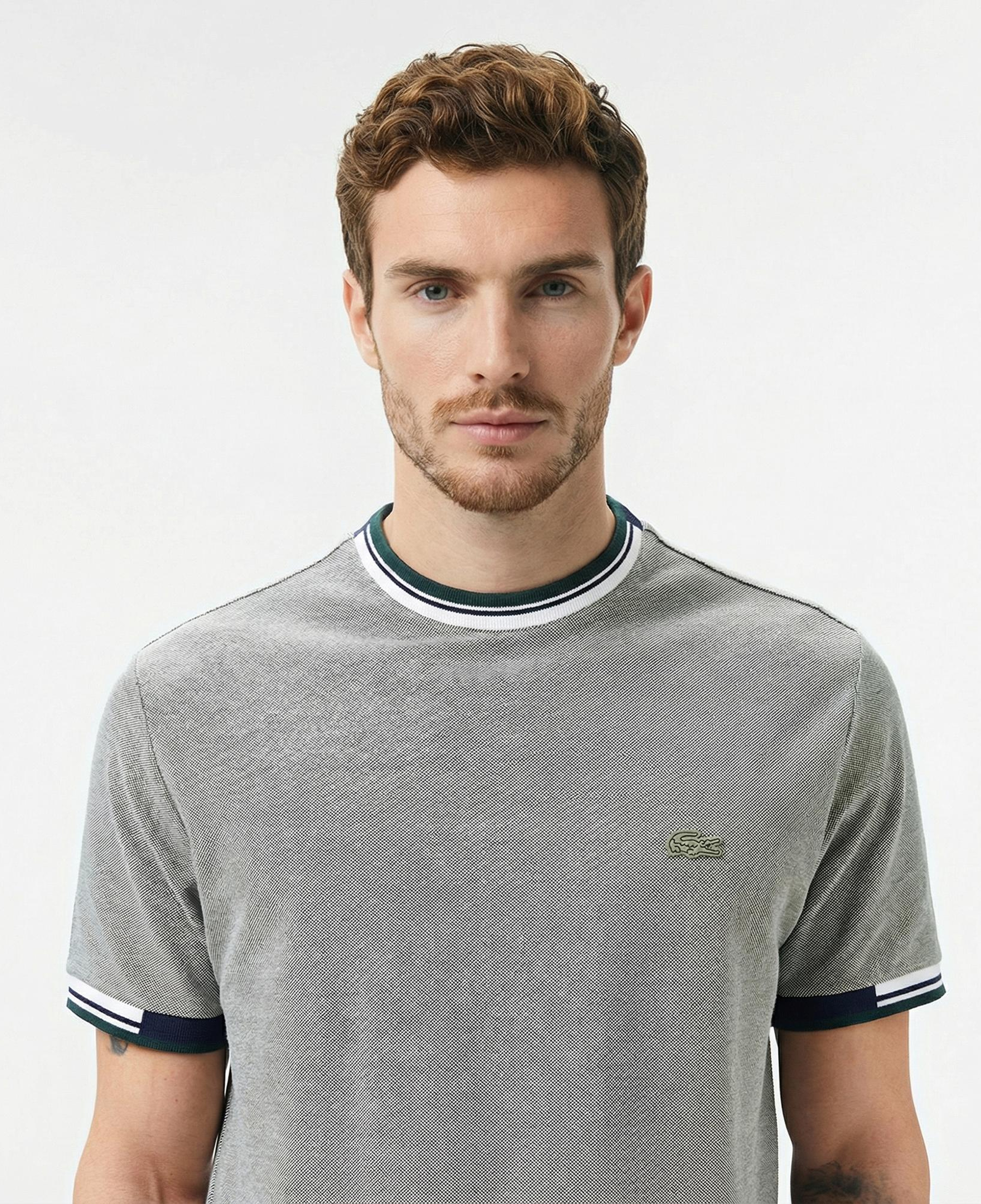 Lacoste Erkek Regular Fit Bisiklet Yaka Gri T-Shirt