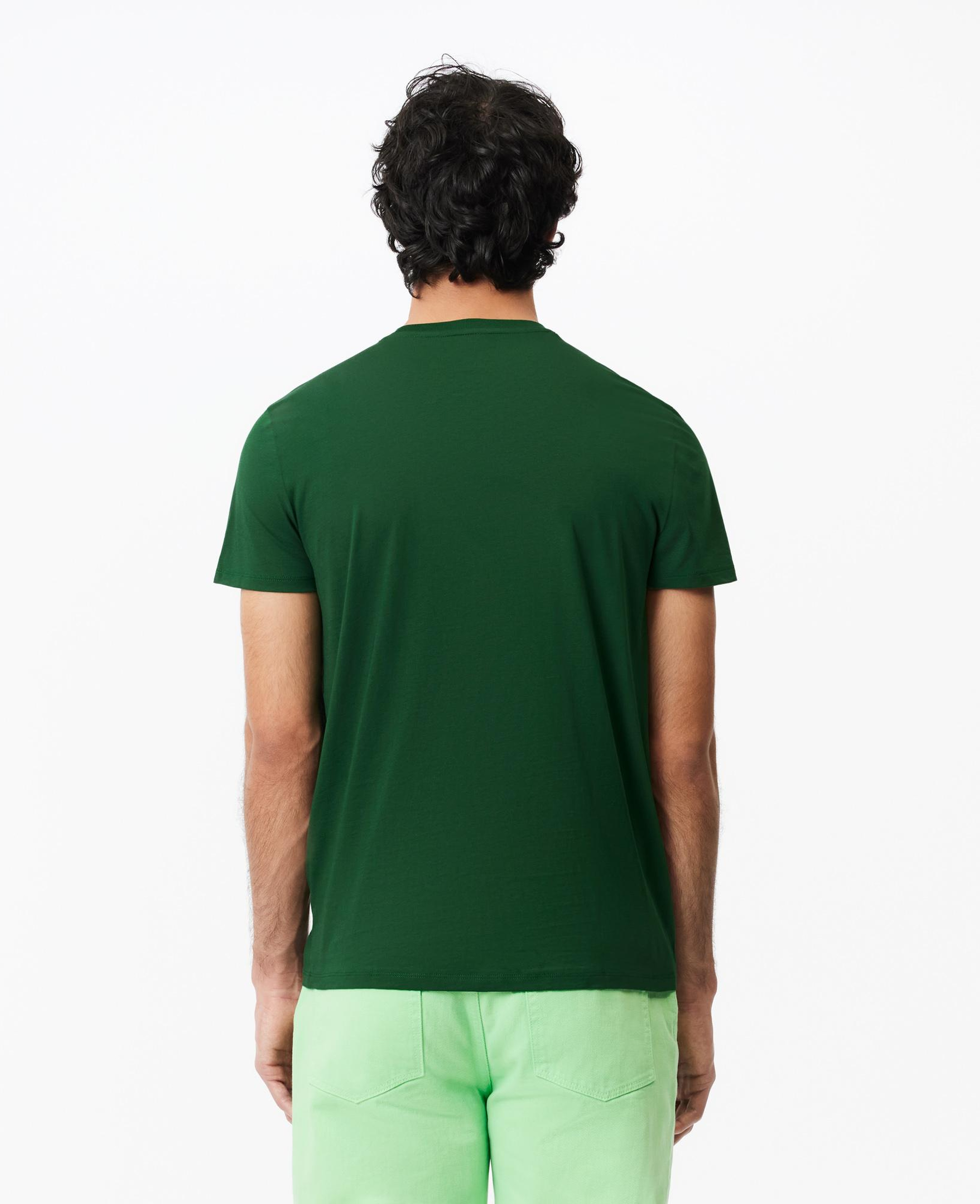 Erkek Regular Fit Bisiklet Yaka Koyu Yeşil T-Shirt