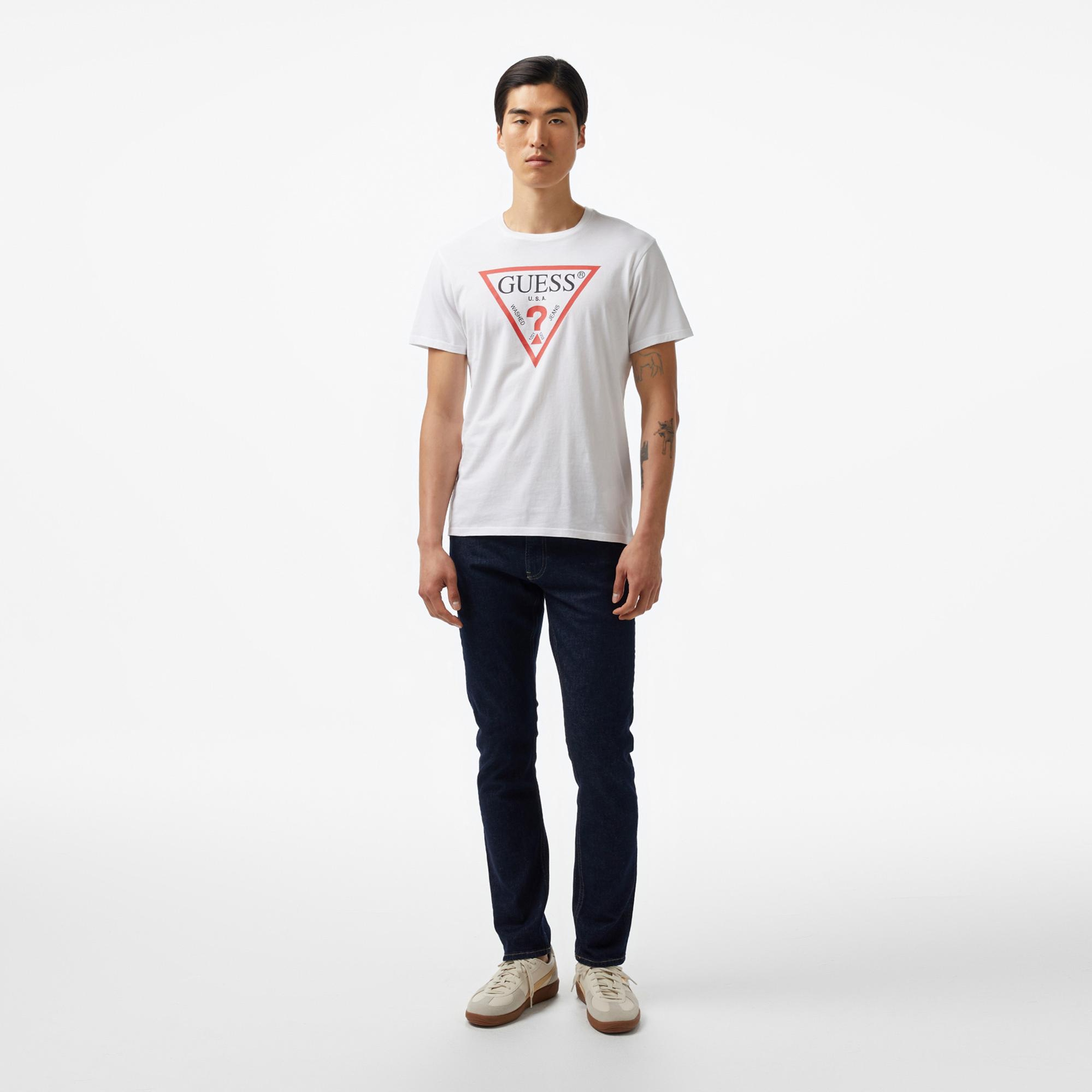 Guess Logombed 160 Erkek Beyaz T-Shirt