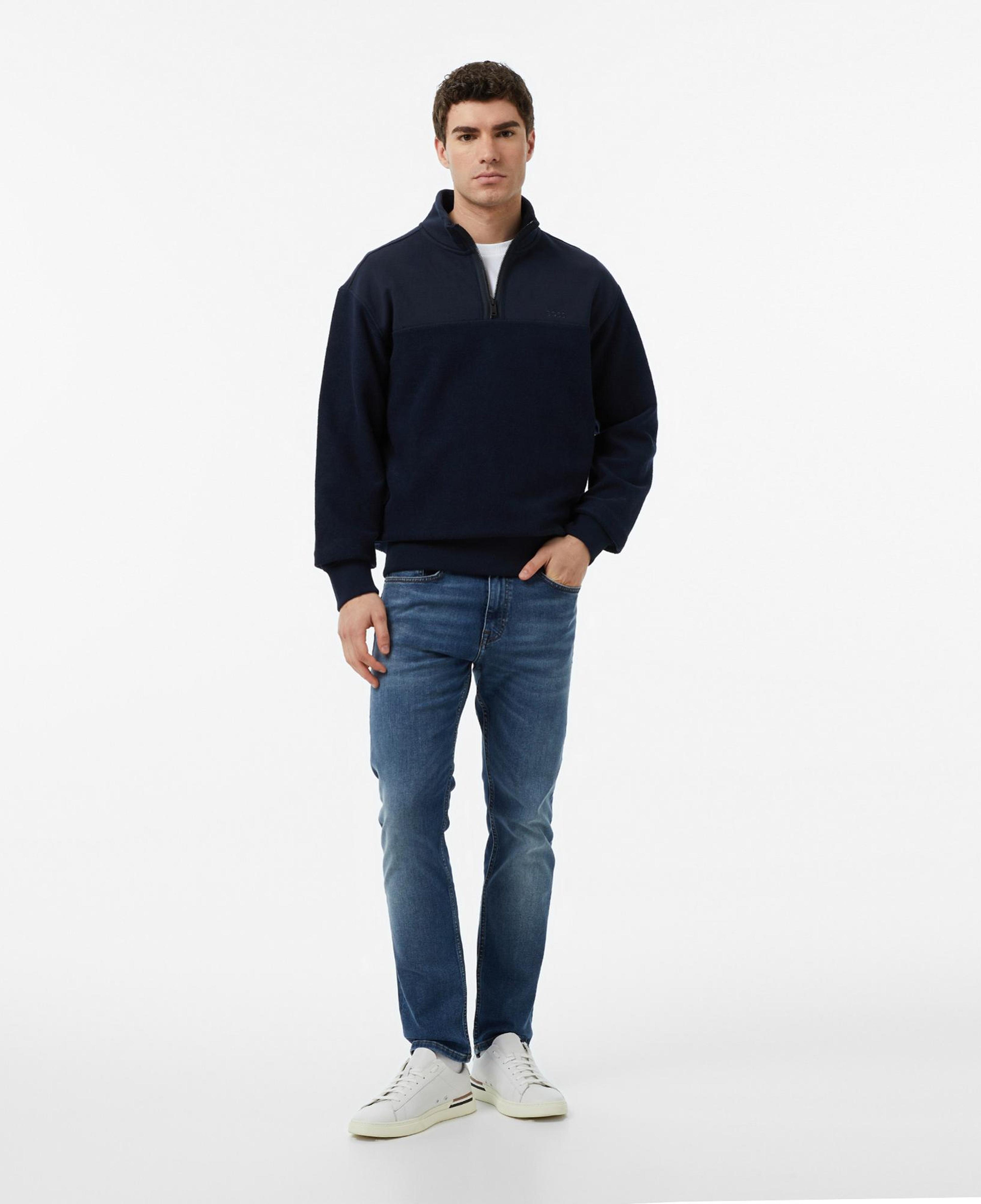 Boss Erkek Lacivert Sweatshirt