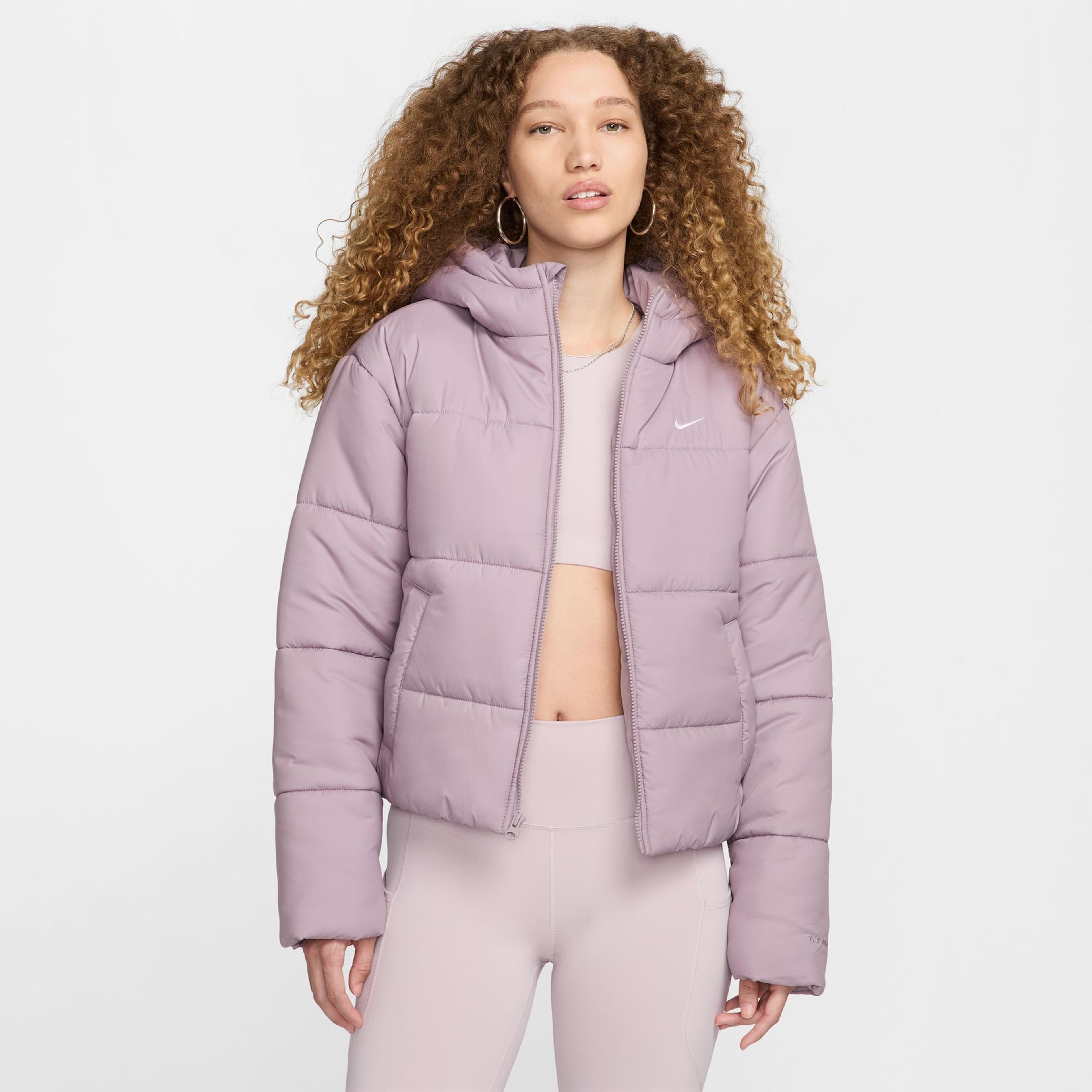 Nike Sportswear Classic Puffer Kadın Lila Ceket