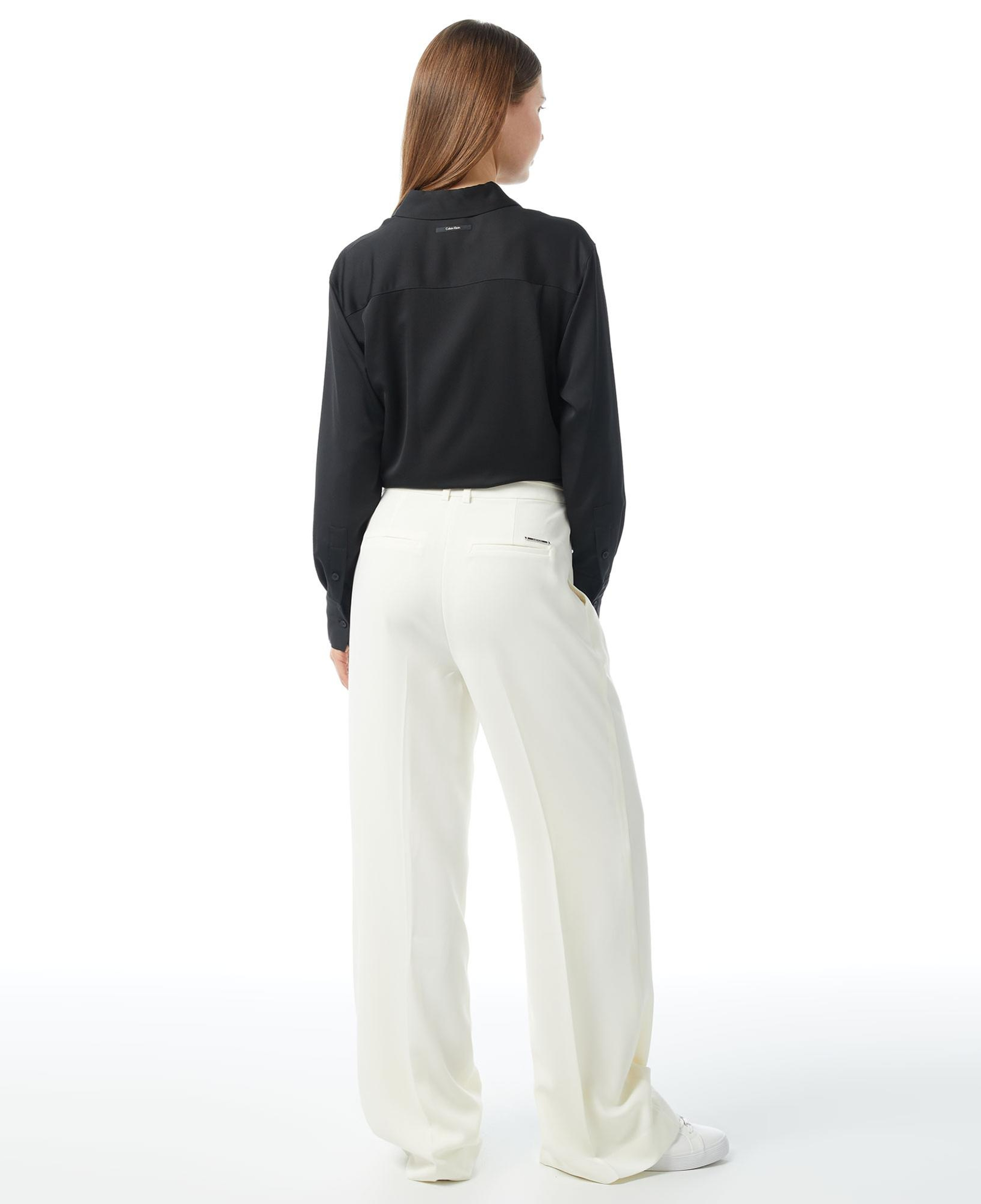 Calvin Klein Premium Essentials Kadın Beyaz Pantolon