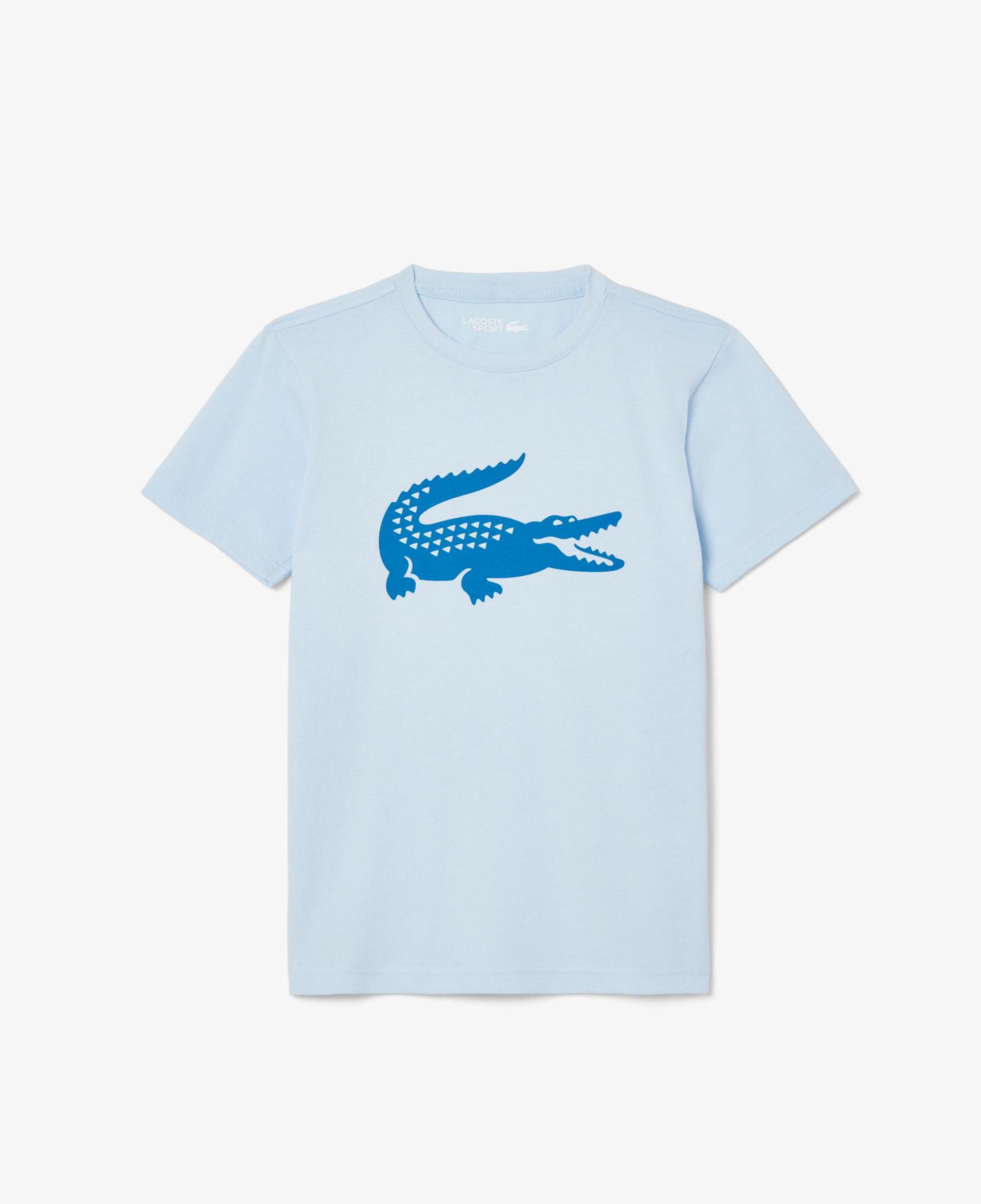 Lacoste Erkek Çocuk Bisiklet Yaka Baskılı Mavi T-Shirt
