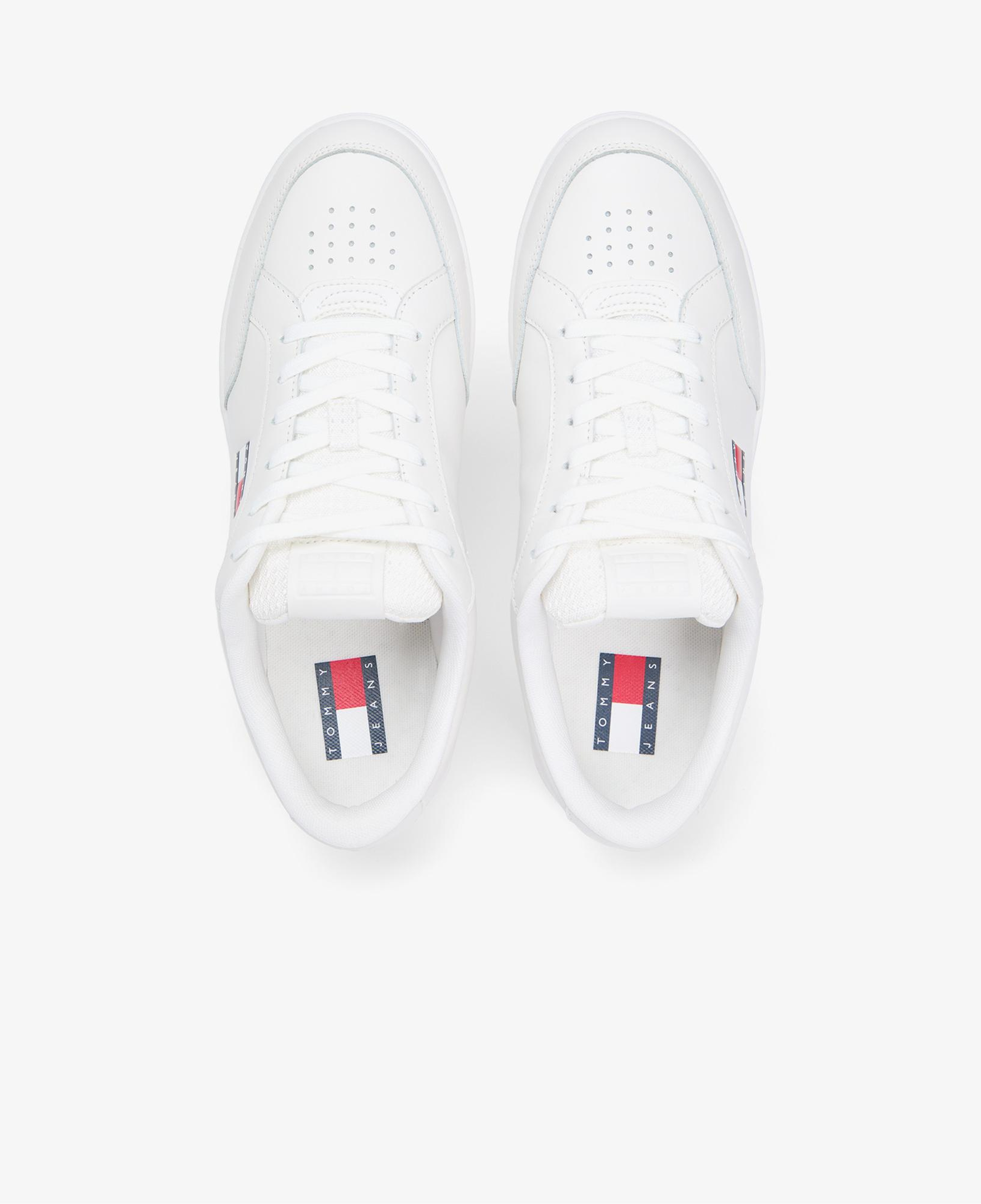 Tommy Hilfiger Jeans Cupsole Long Lace Leather Erkek Beyaz Spor Ayakkabı & Sneaker