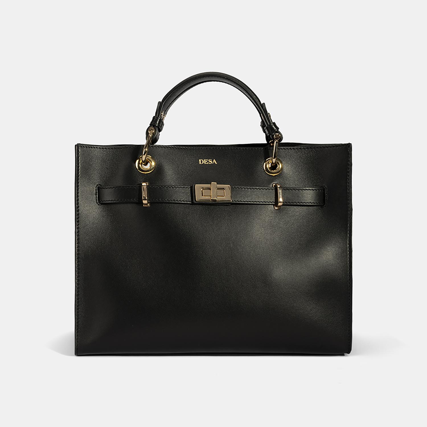 Kadın Siyah Deri Omuz Çantası