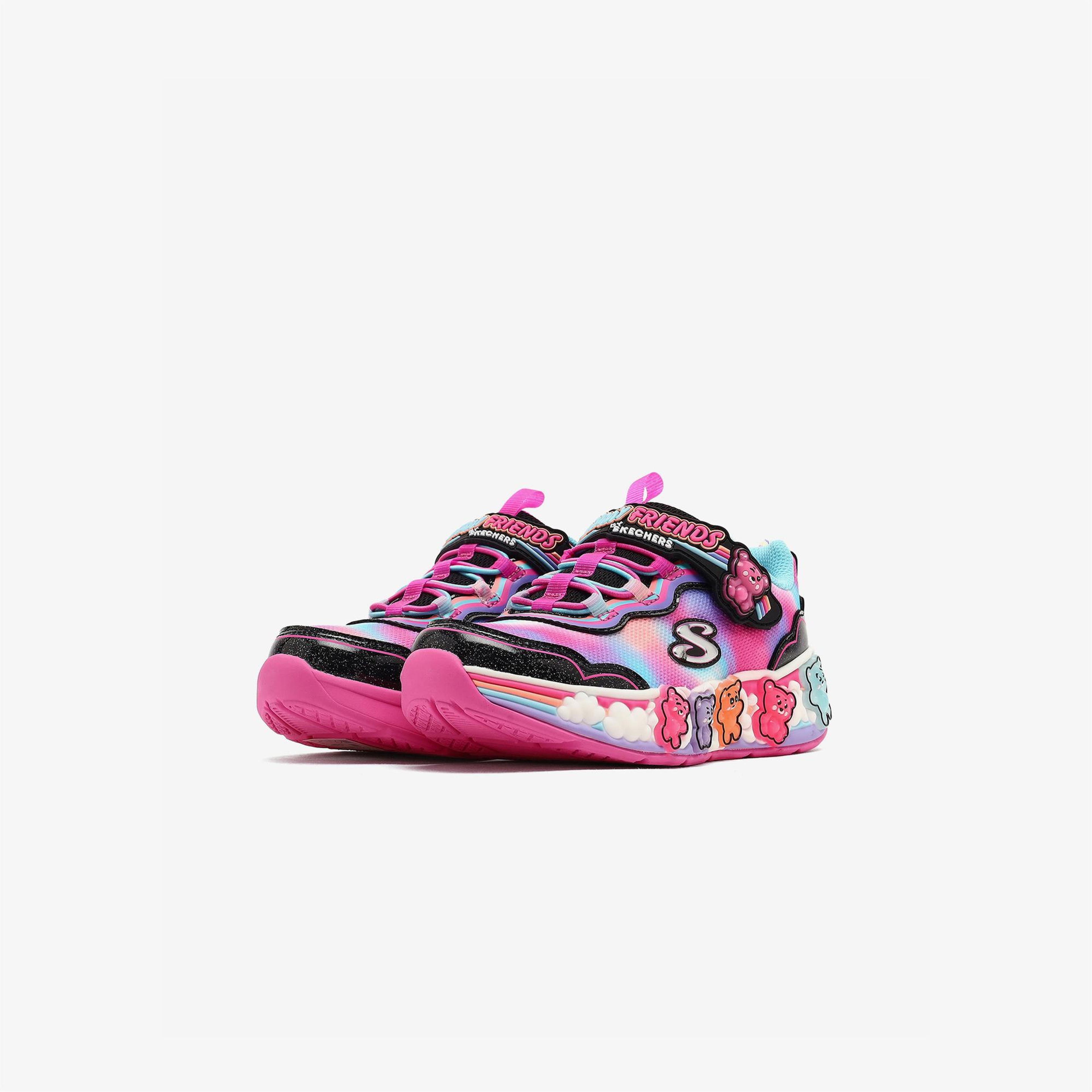 Skechers Sweet Kickz Gummy Friends Çocuk Siyah Spor Ayakkabı