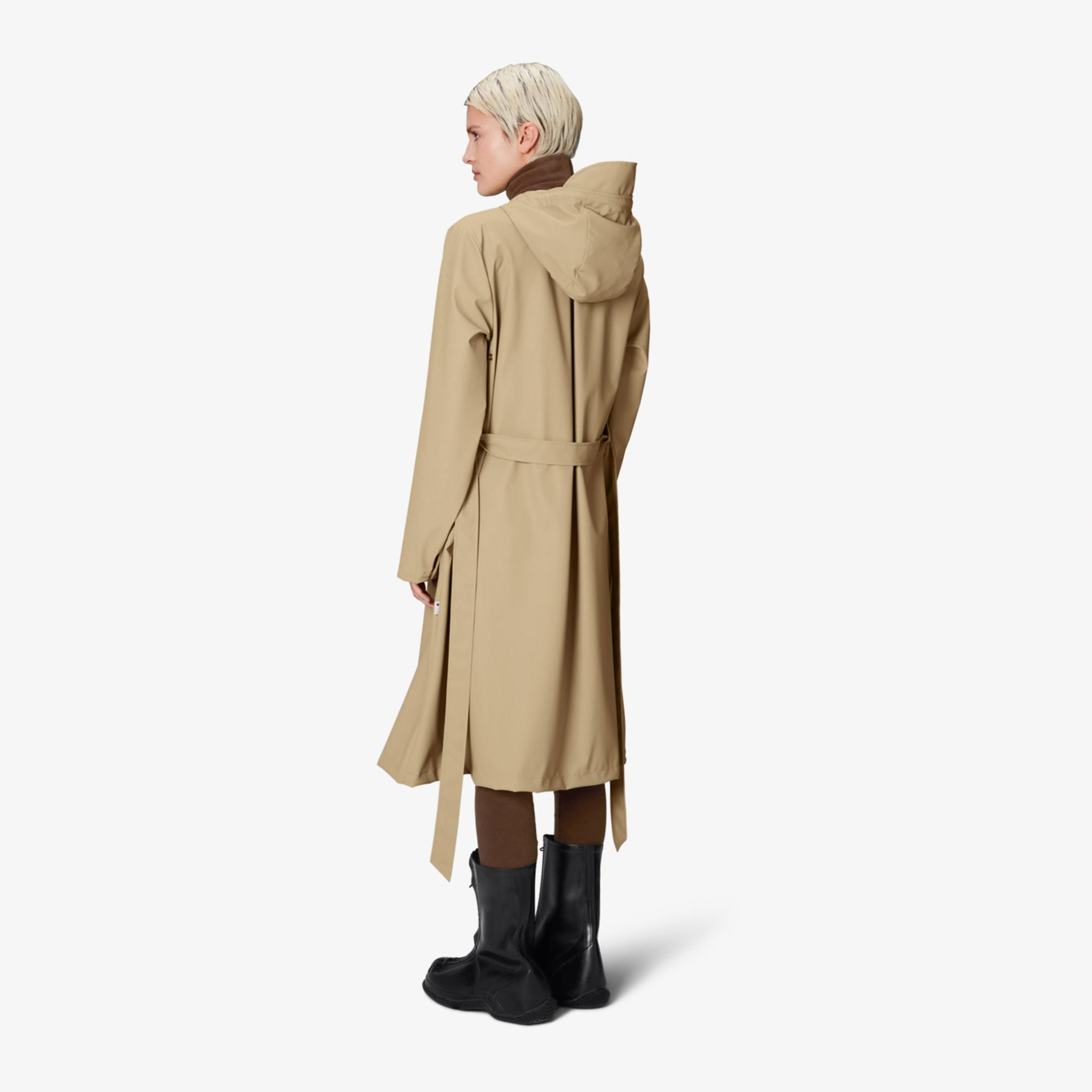 Rains A-Line Longer Kadın Bej Yağmurluk