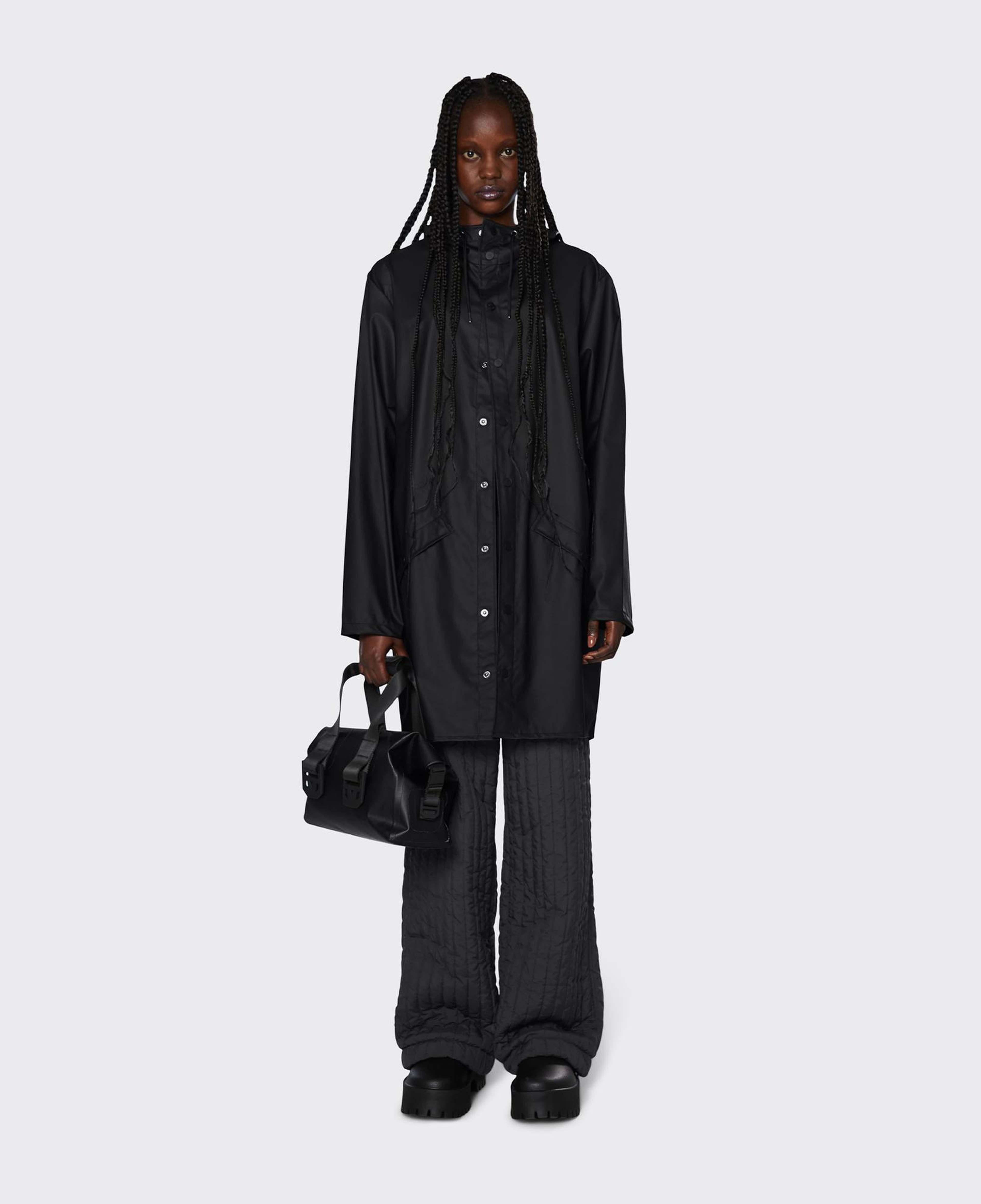 Rains Long Unisex Siyah Yağmurluk