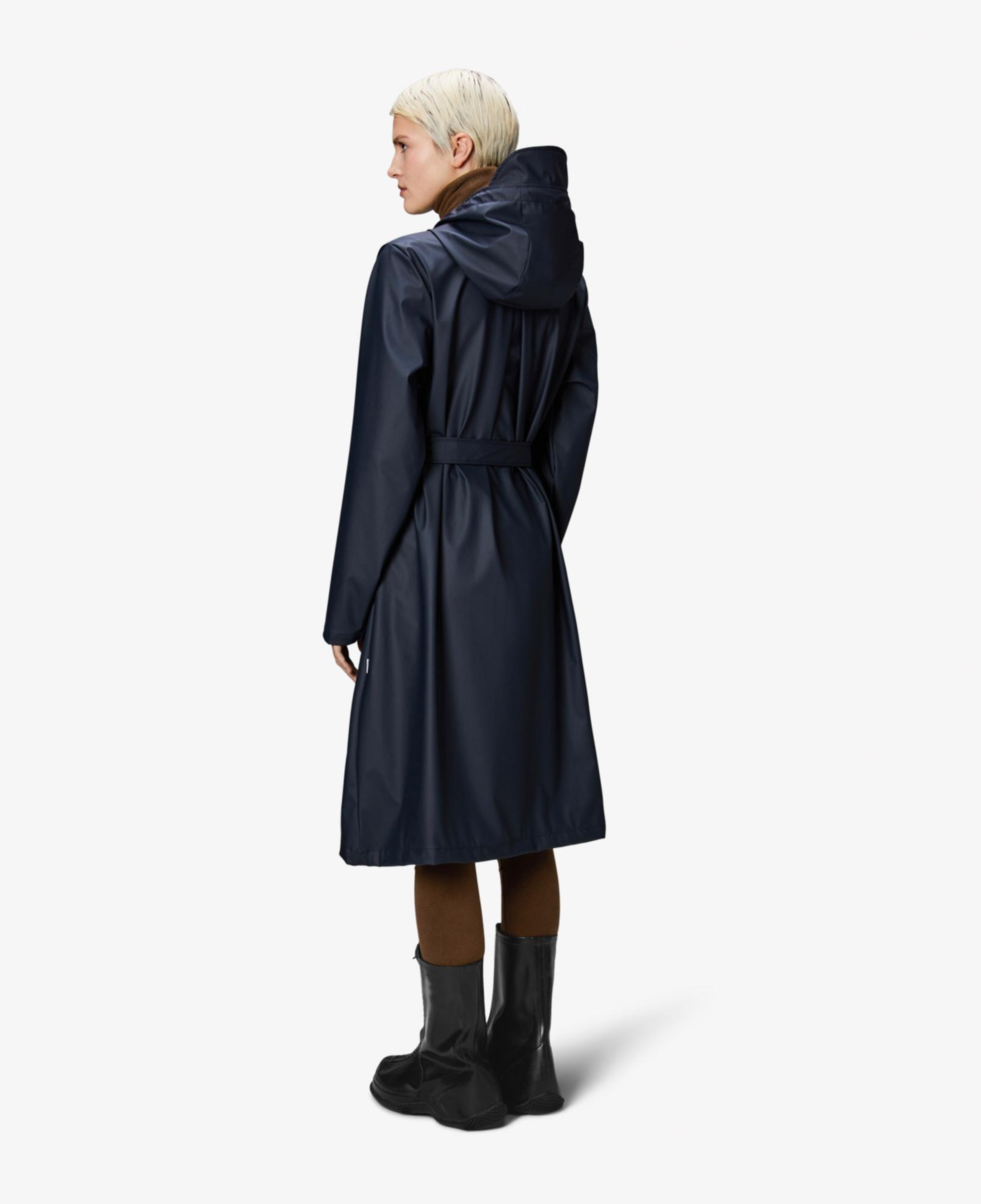 Rains A-Line Longer W3 Kadın Lacivert Yağmurluk