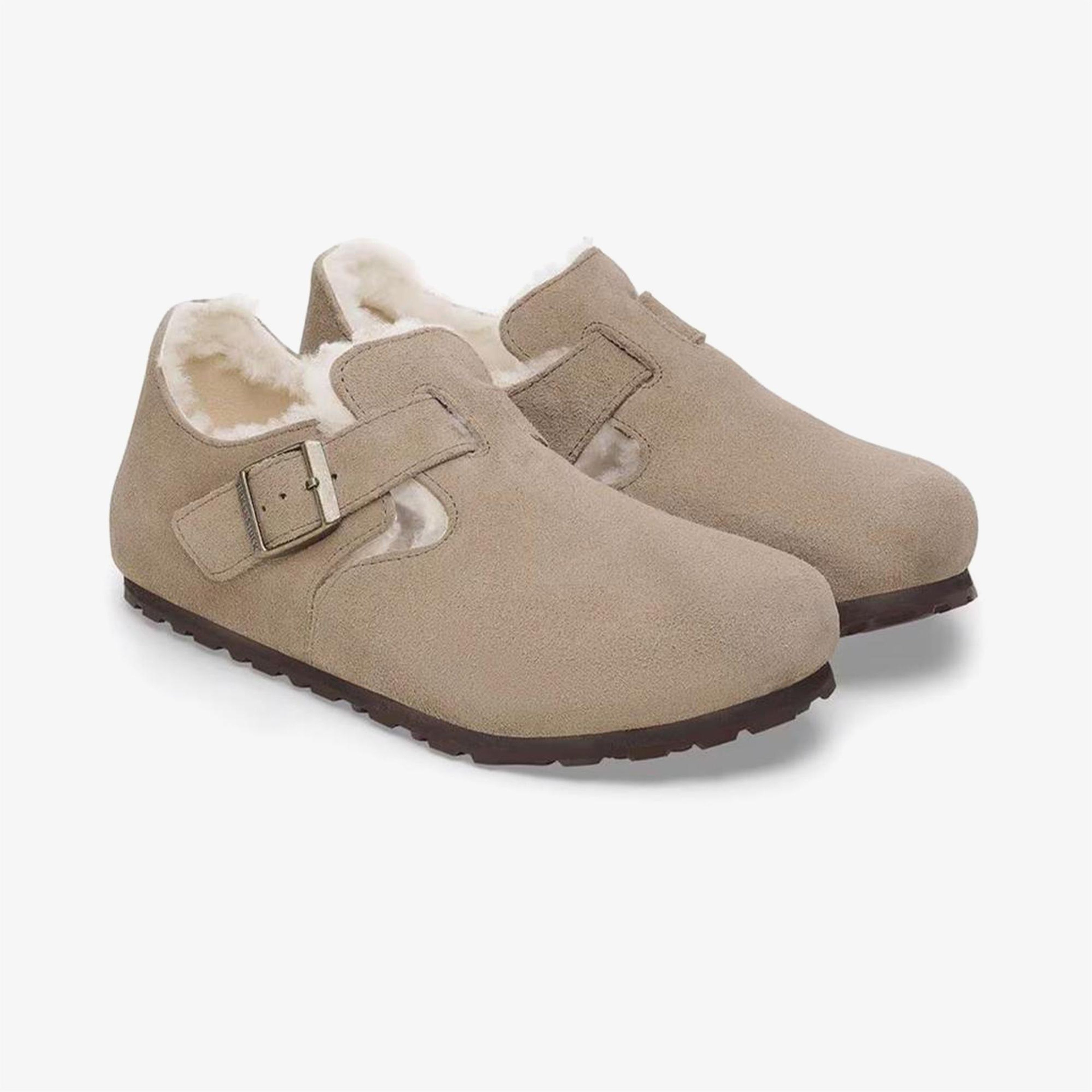 Birkenstock London VL Shearling Kadın Bej Günlük Ayakkabı