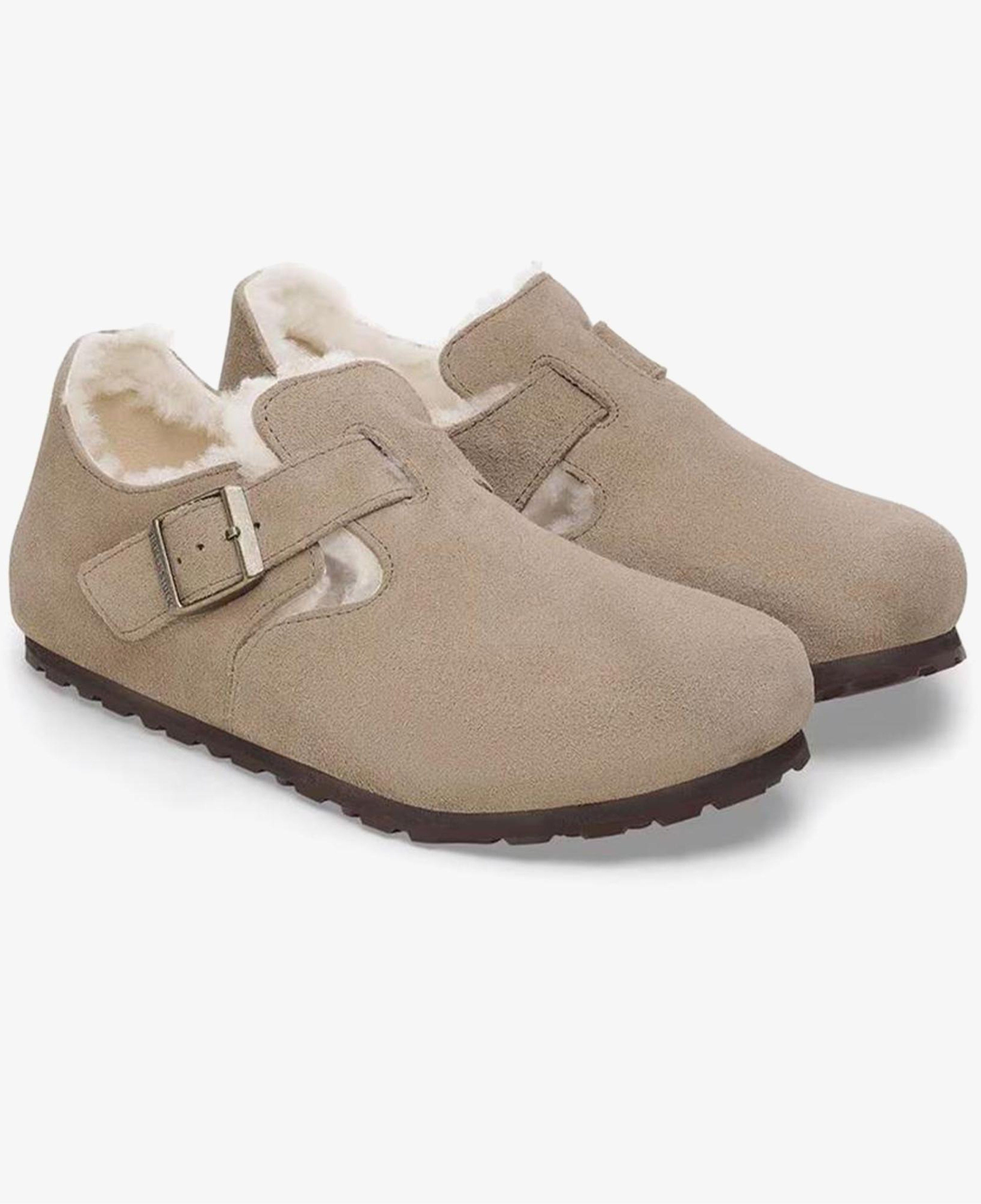 Birkenstock London VL Shearling Kadın Bej Günlük Ayakkabı