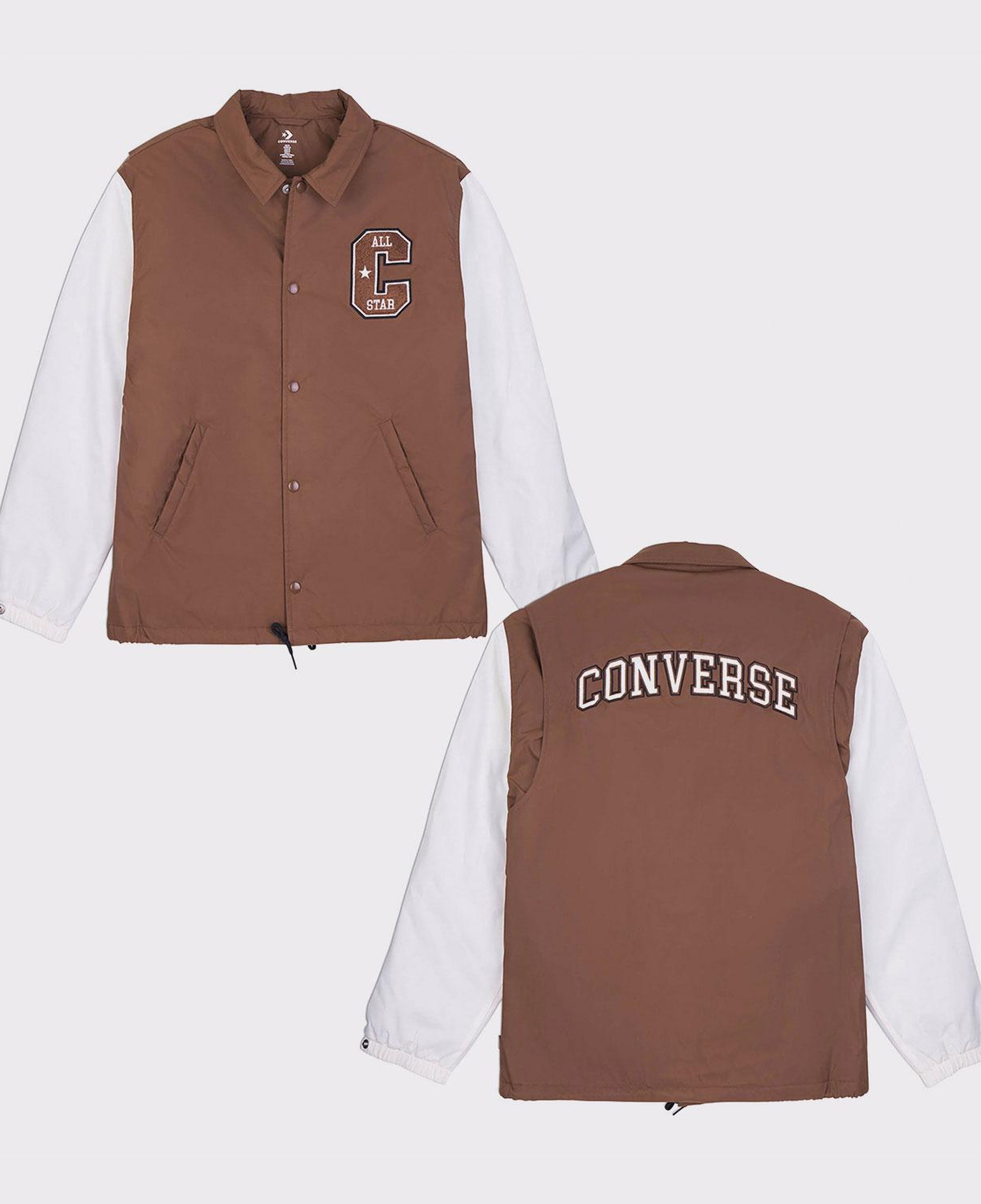 Converse Erkek Renk Bloklu Kahverengi Yağmurluk