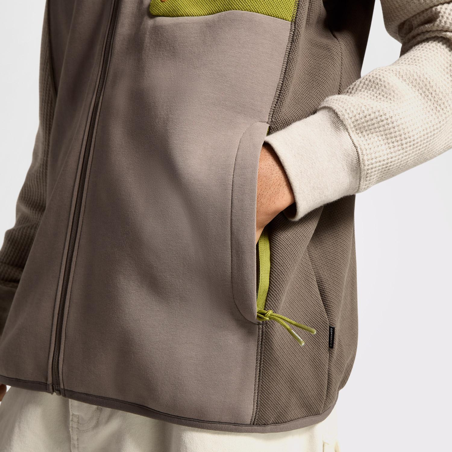 Converse Erkek Dik Yaka Kahverengi Yelek