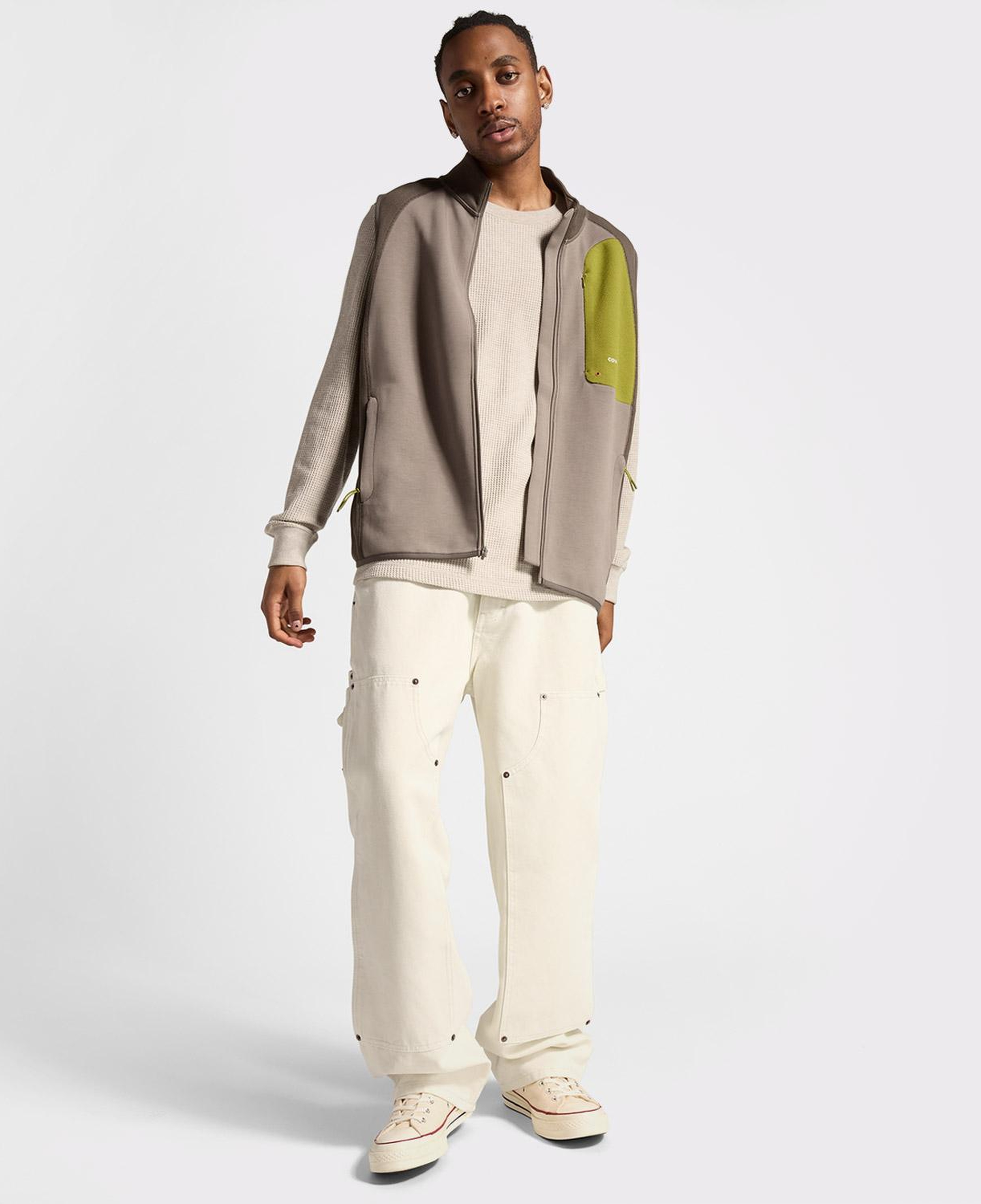 Converse Erkek Dik Yaka Kahverengi Yelek