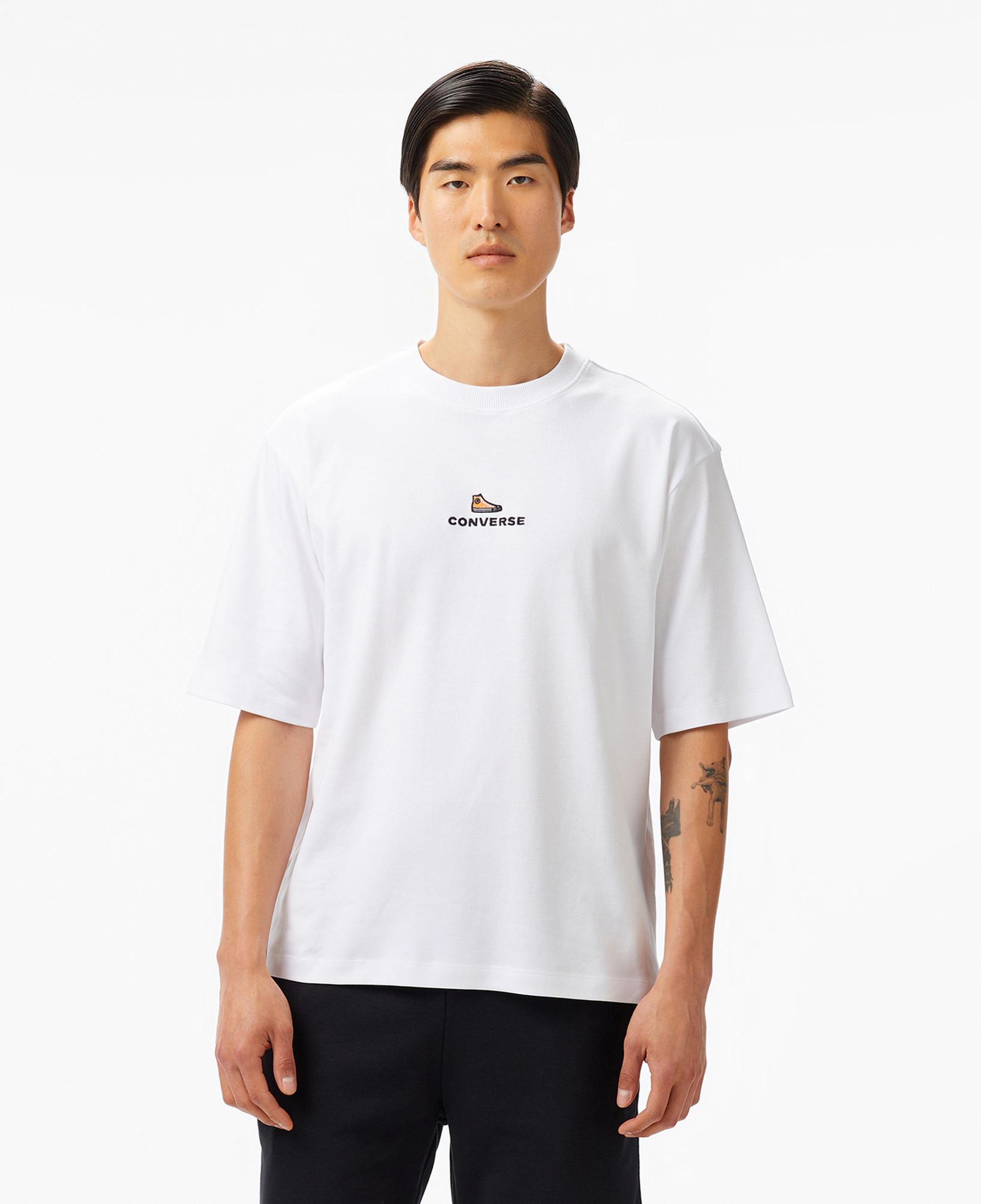 Converse Oversize Fit Erkek Beyaz T-Shirt