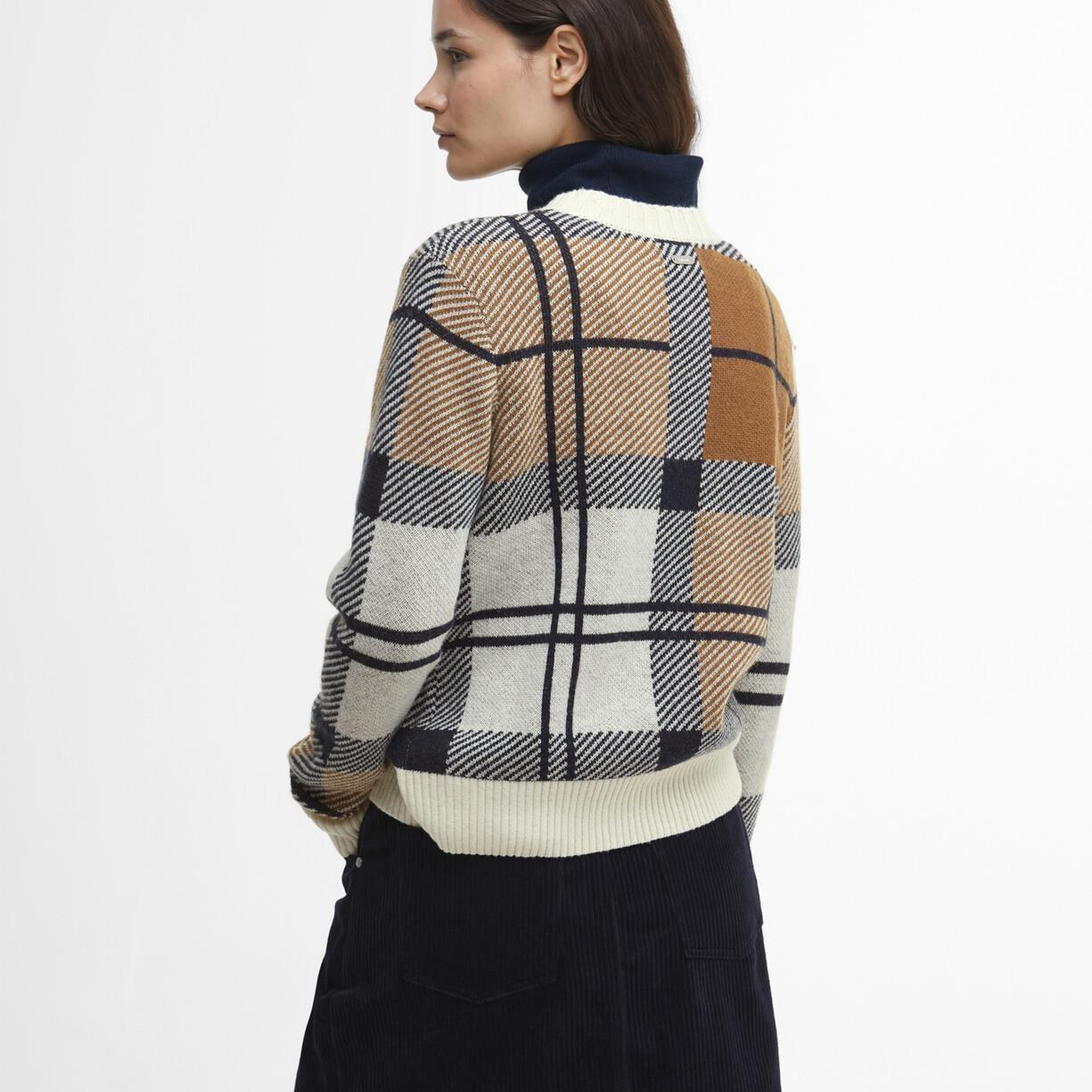 Barbour Brigitte Tartan Crew Neck Kazak