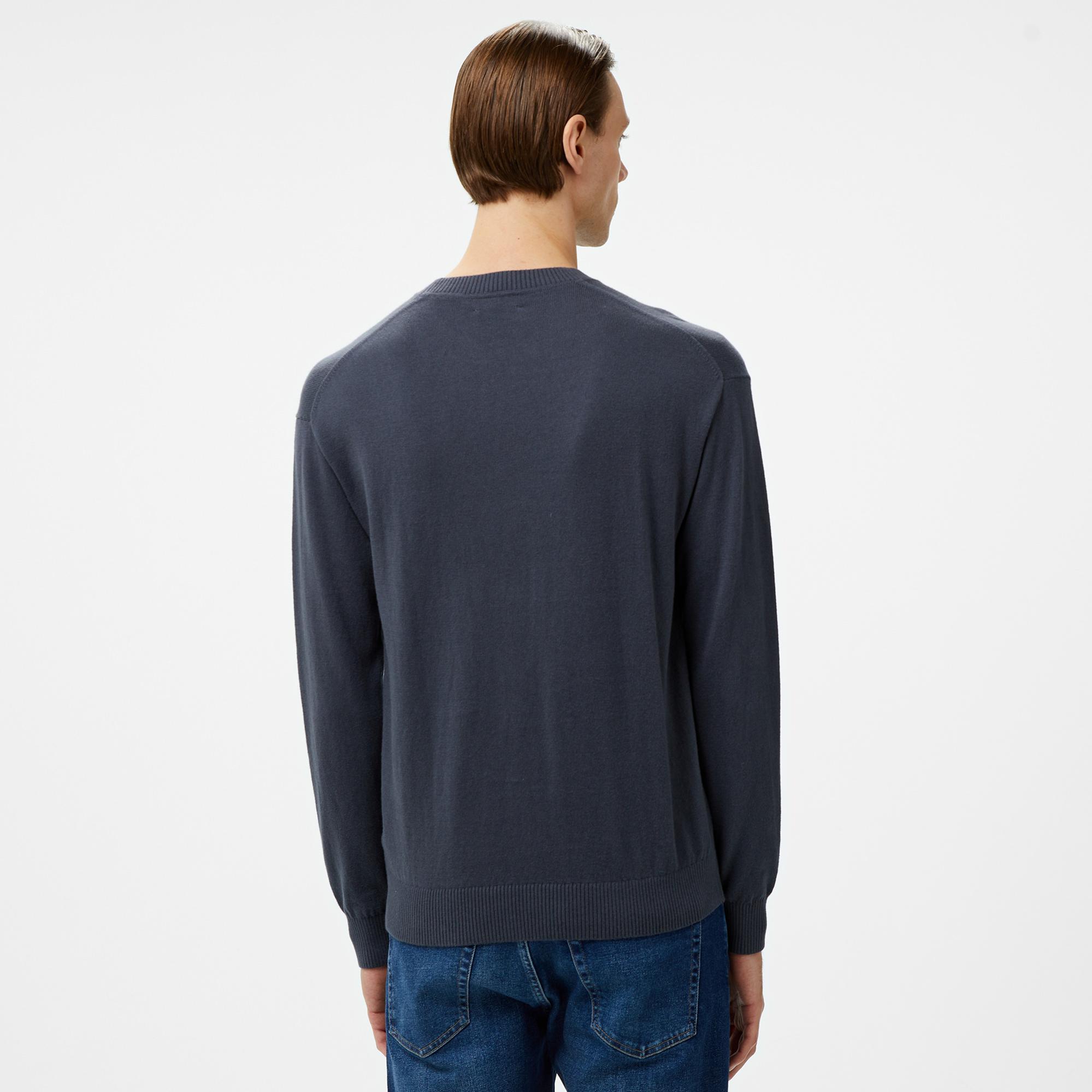 Calvin Klein Jeans intarsia Mix Stitch Erkek Siyah Kazak