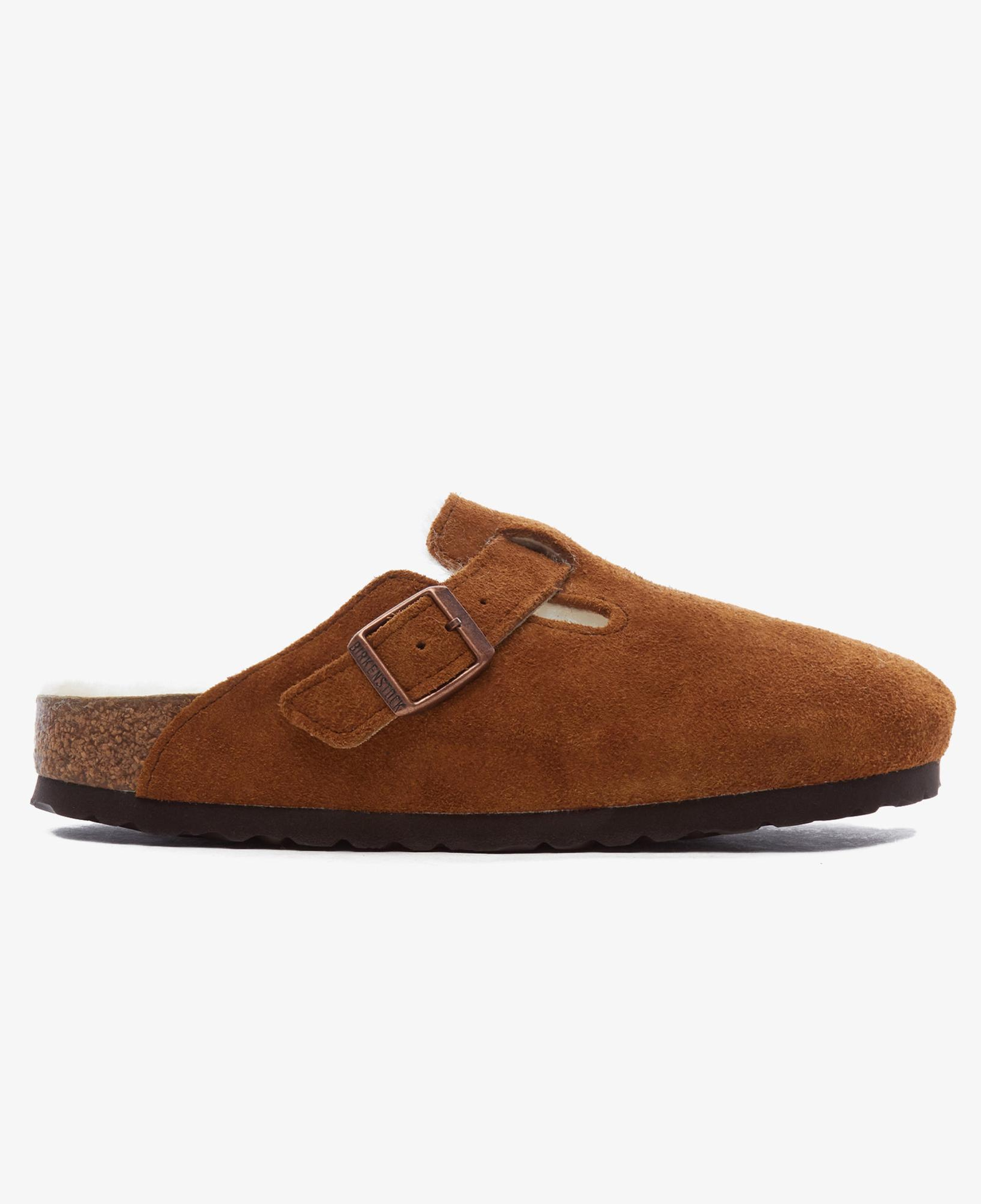 Birkenstock Suede Shearling Unisex Kahverengi Terlik