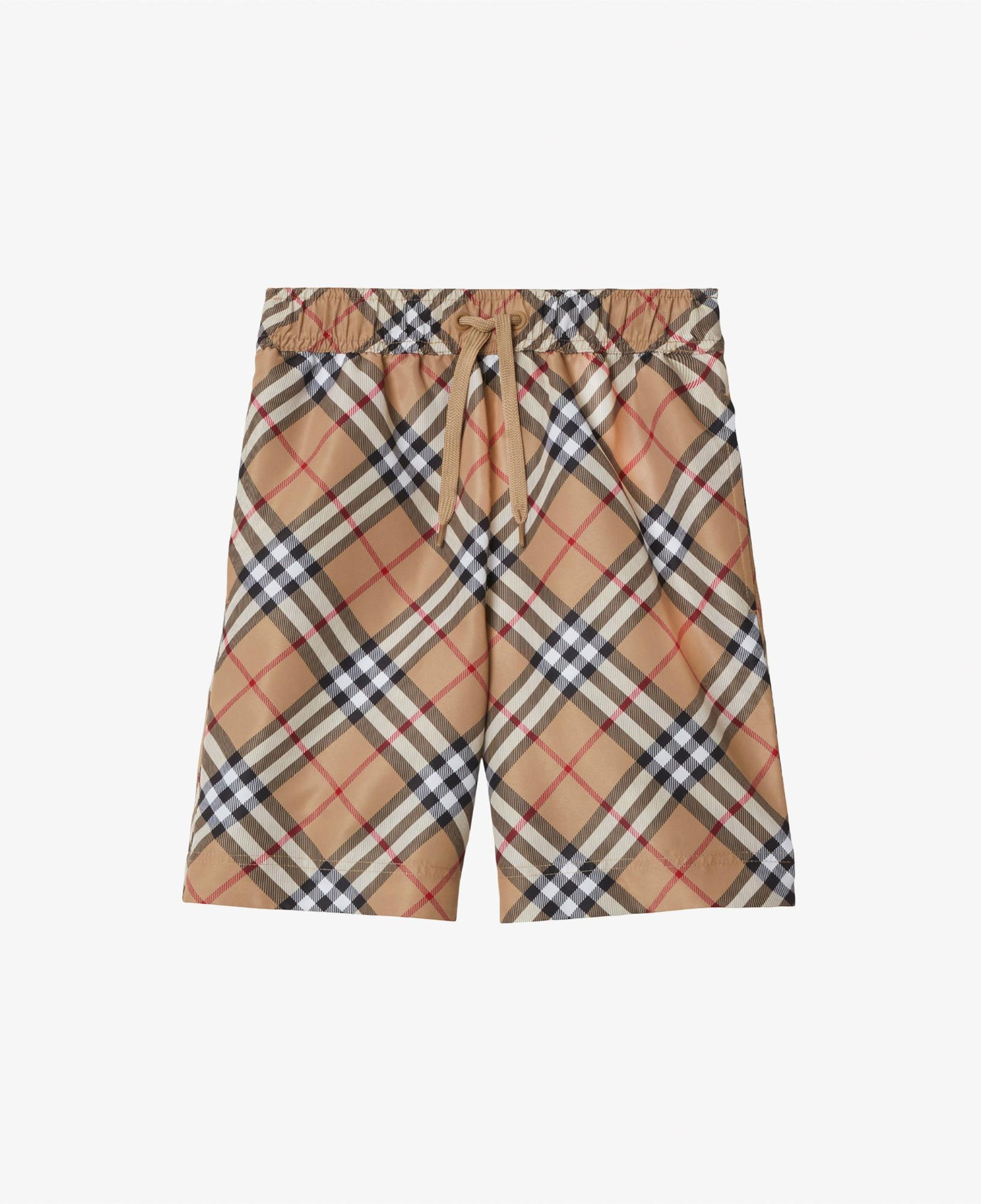 Burberry Check Çocuk Bej Deniz Şortu