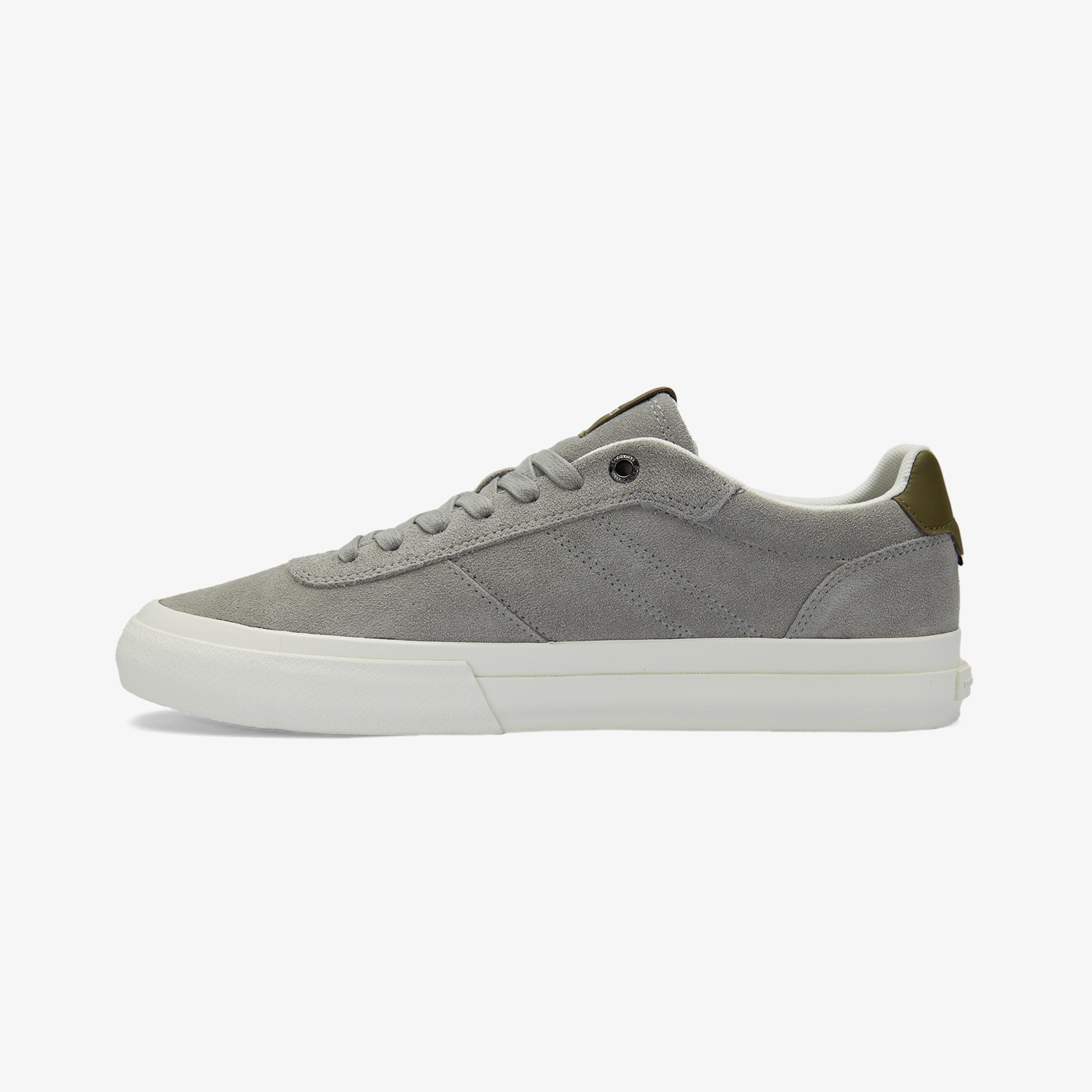 Tommy Hilfiger Hı Vulc Low Street Suede Erkek Gri Spor Ayakkabı