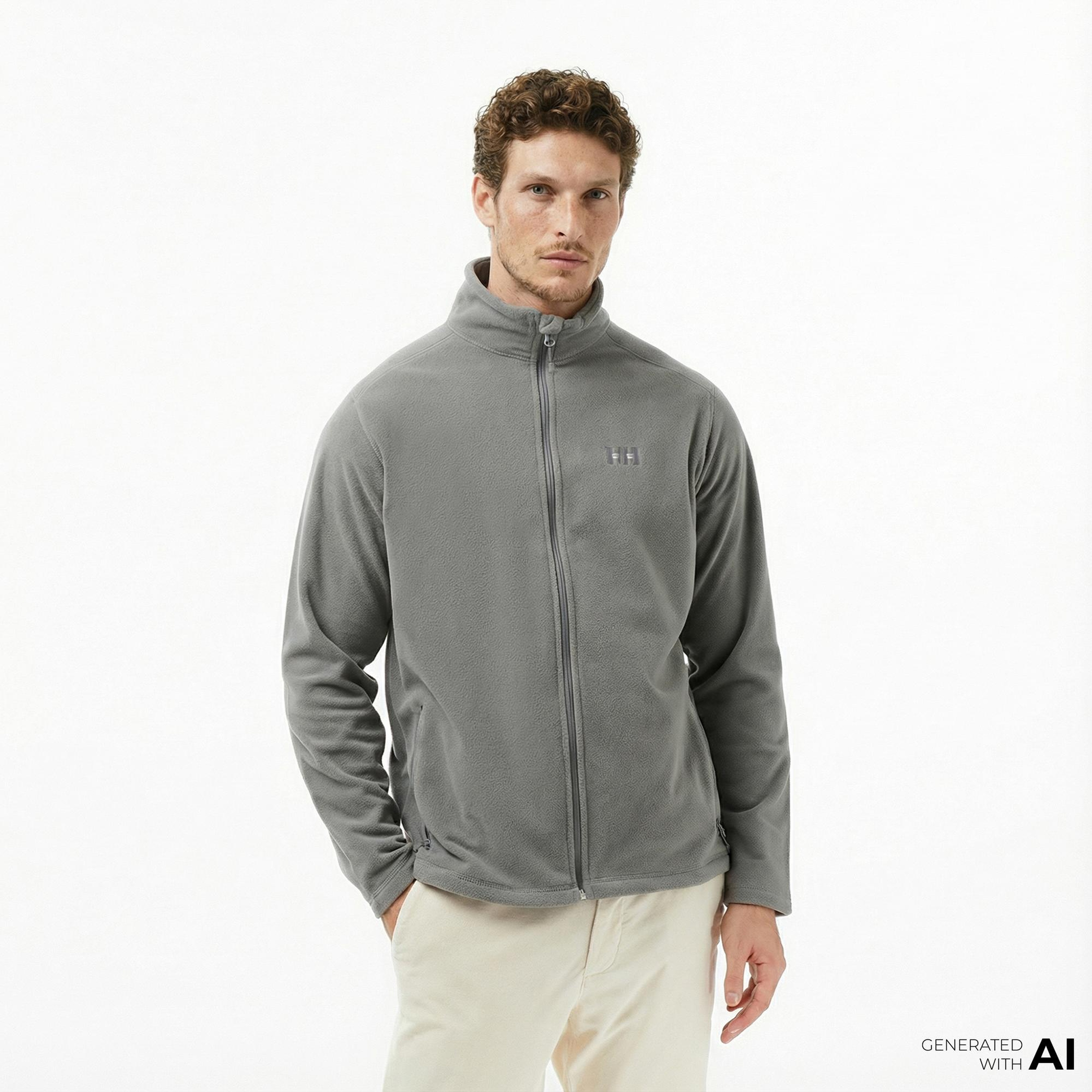 Helly Hansen Fullzip Polar Erkek Gri Ceket
