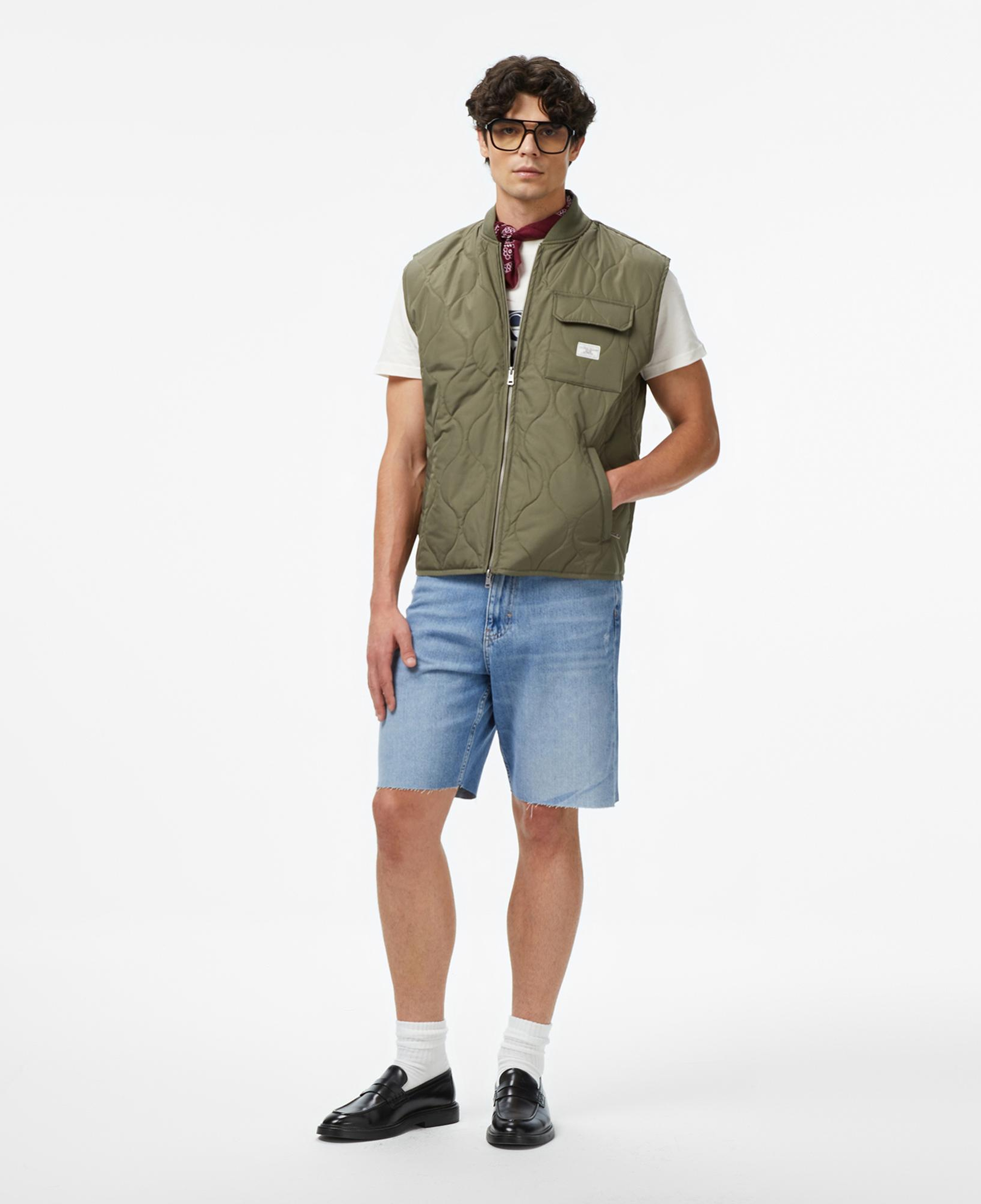 Guess Jeans Erkek Yeşil Yelek