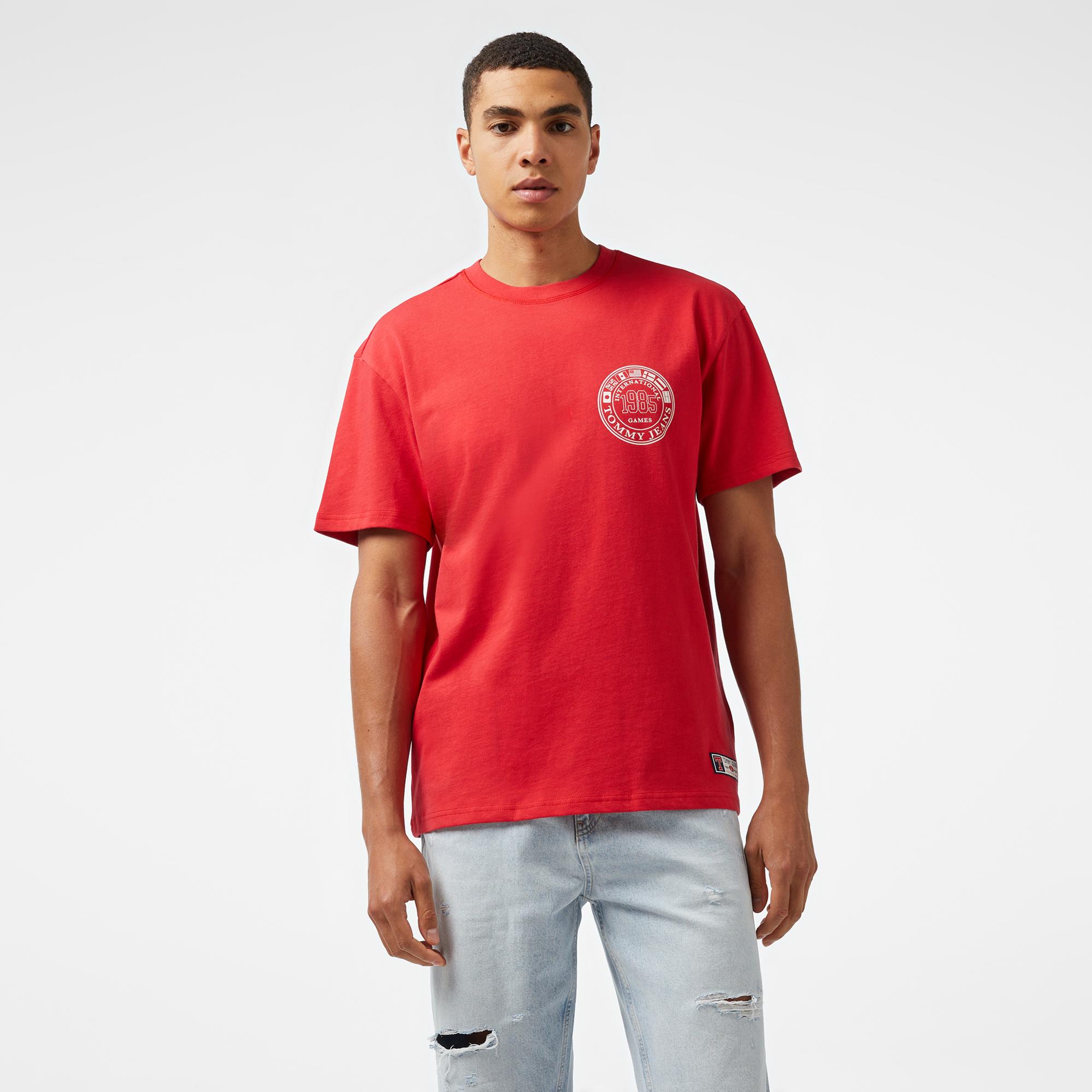 Tommy Jeans Archive Games Erkek Kırmızı T-Shirt