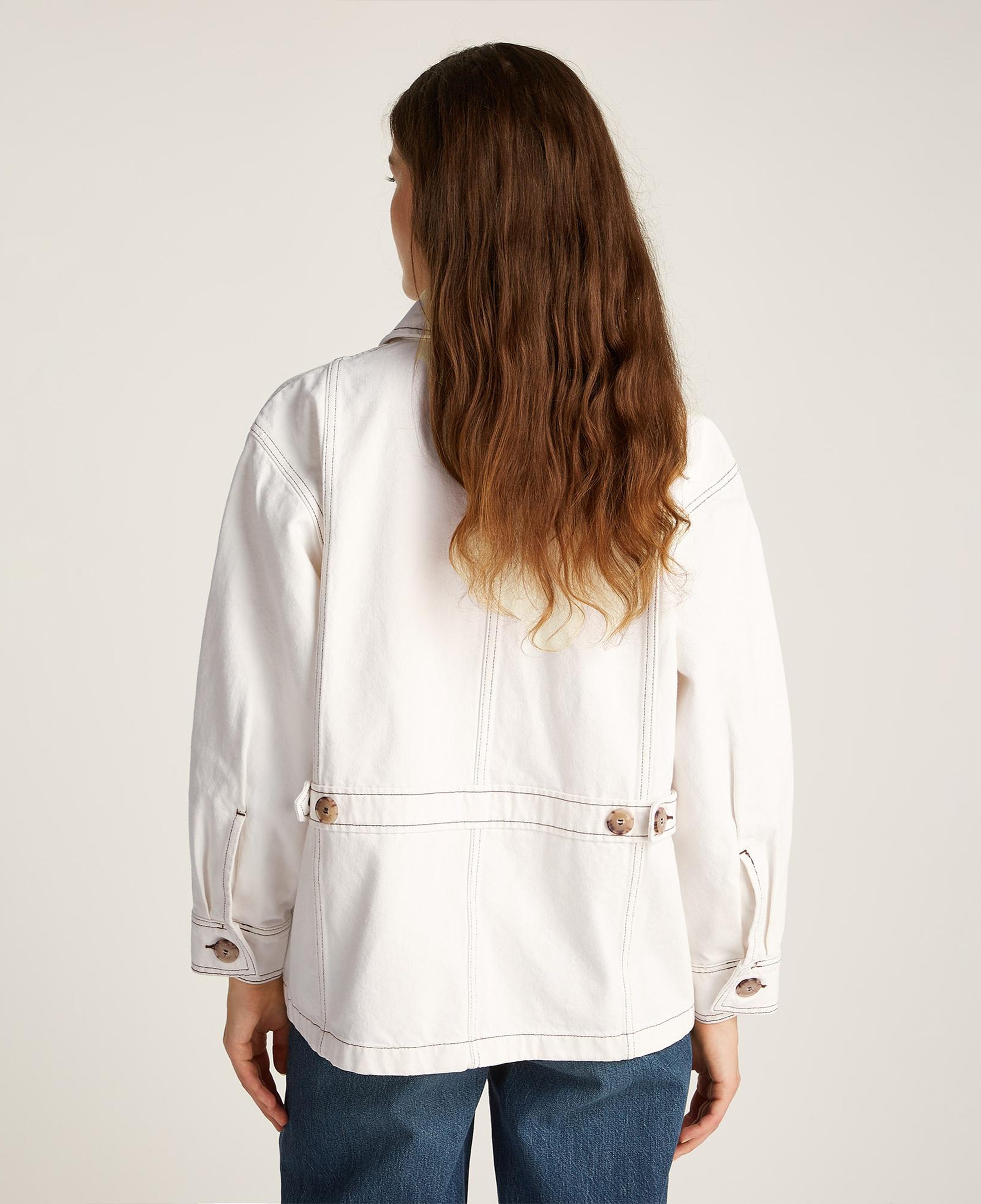 Tommy Hilfiger Dnm Oversized Utility Clr Kadın Beyaz Ceket