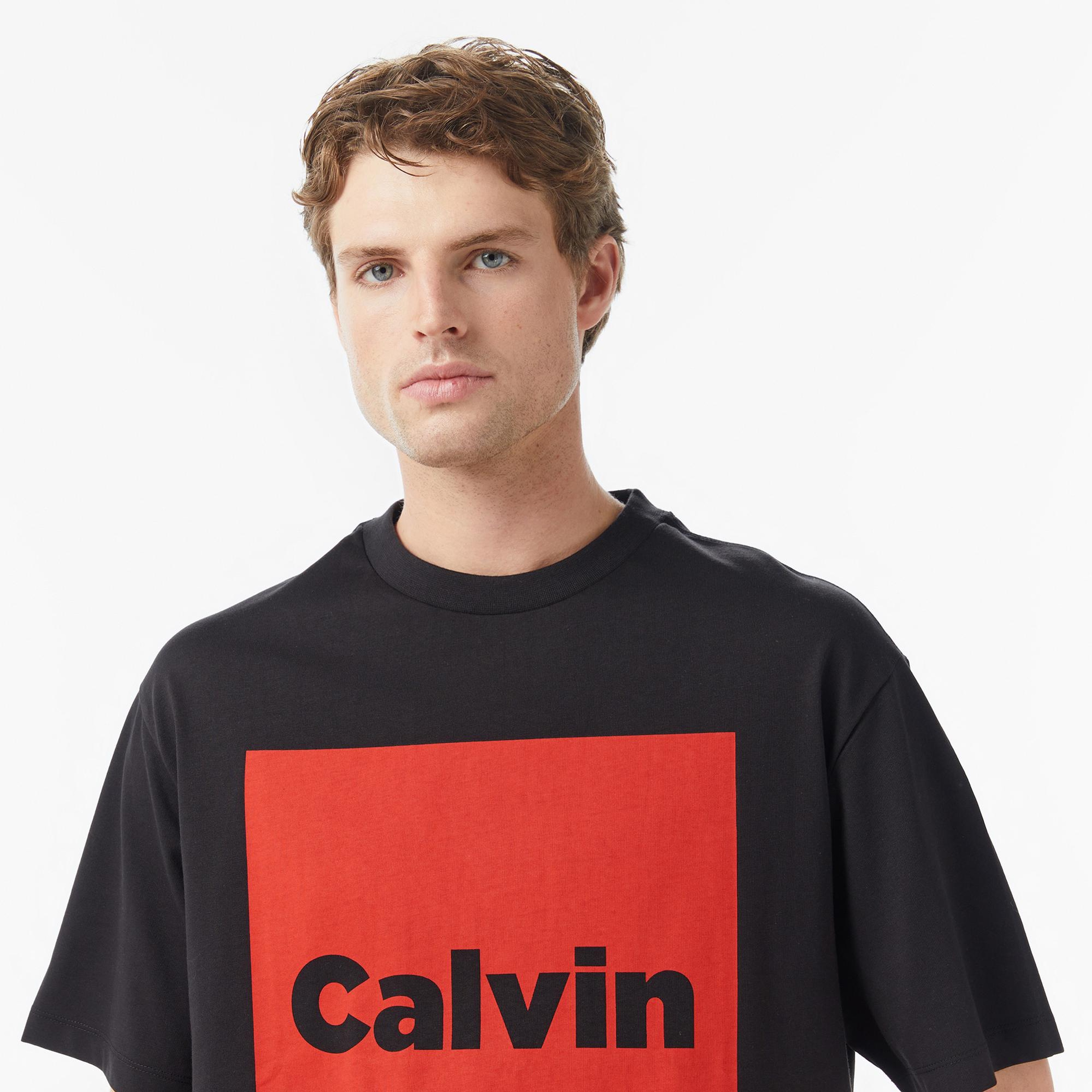 Calvin Klein Box Graphic Erkek Siyah T-Shirt