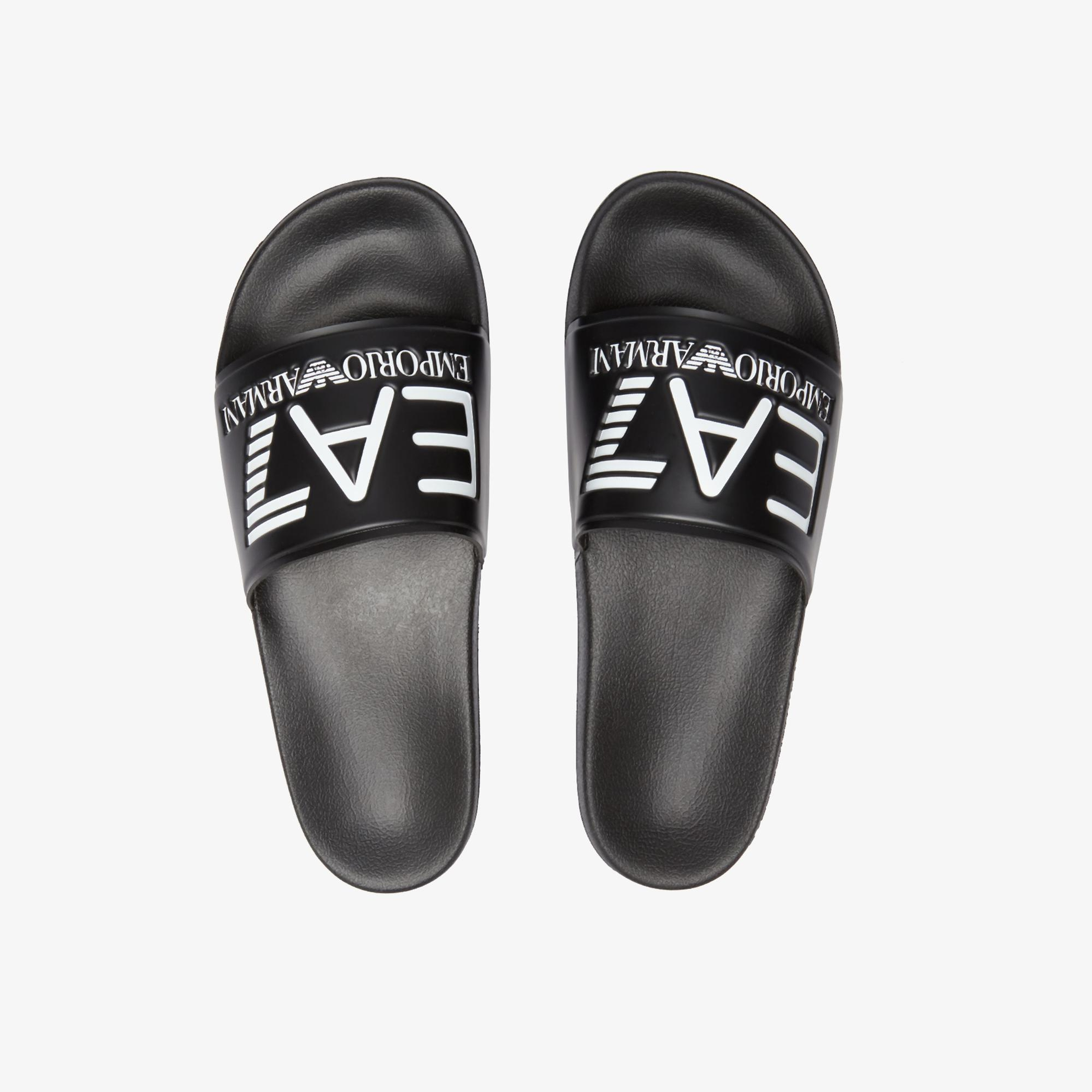 EA7 Unisex Siyah Plaj Terliği