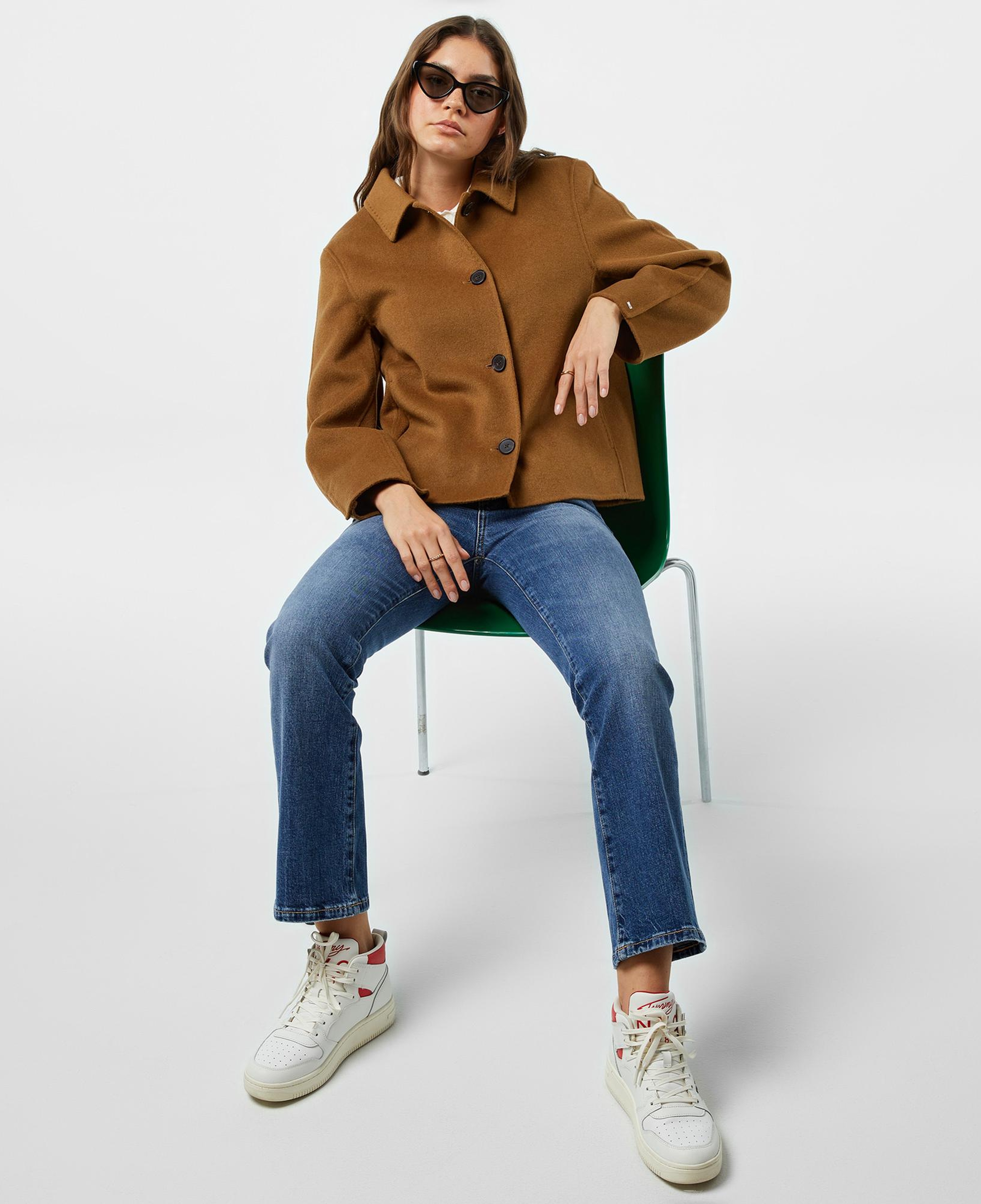 Tommy Hilfiger Wool Blend Short Kadın Kahverengi Trençkot