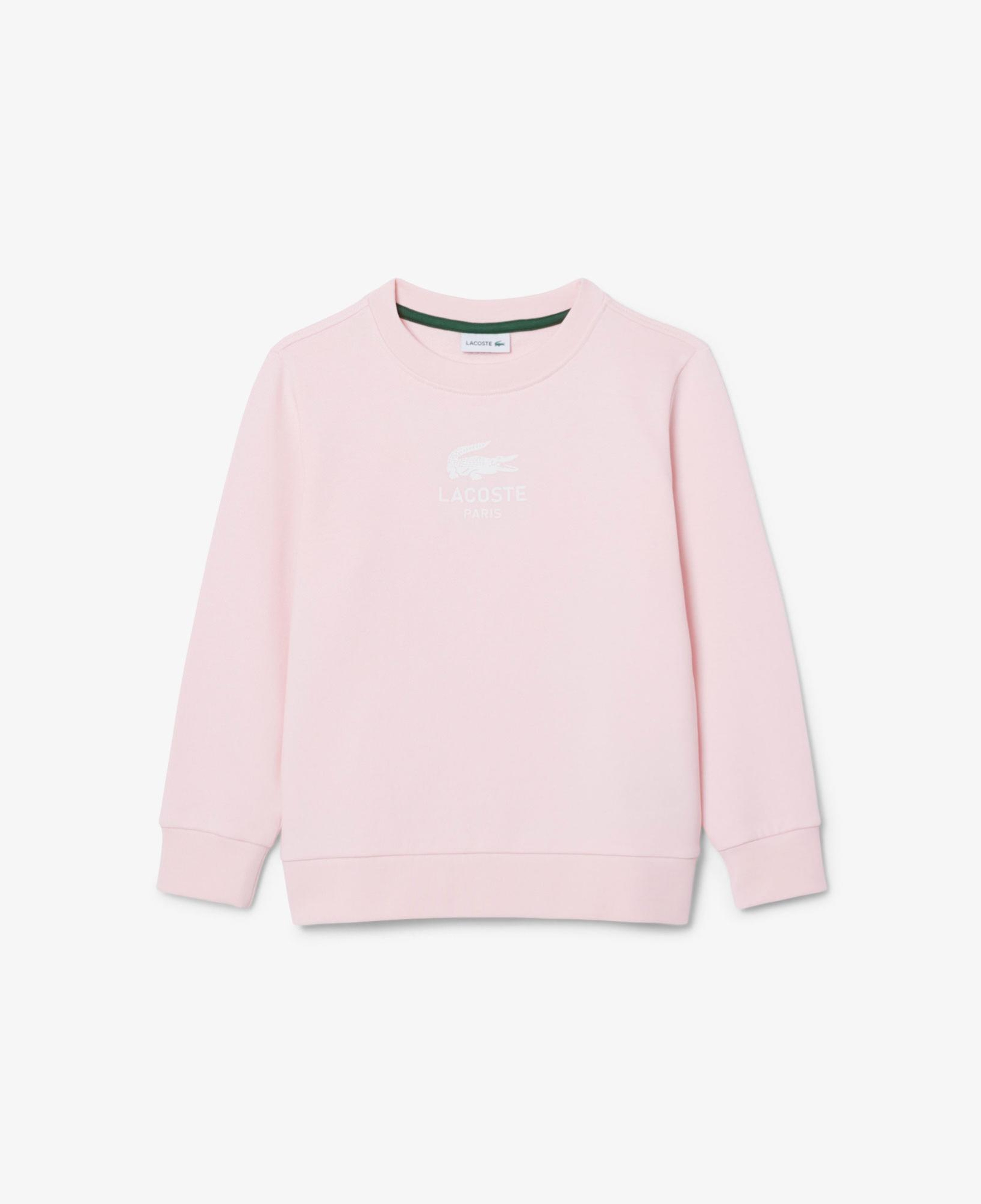 Lacoste Çocuk Bisiklet Yaka Açık Pembe Sweatshirt