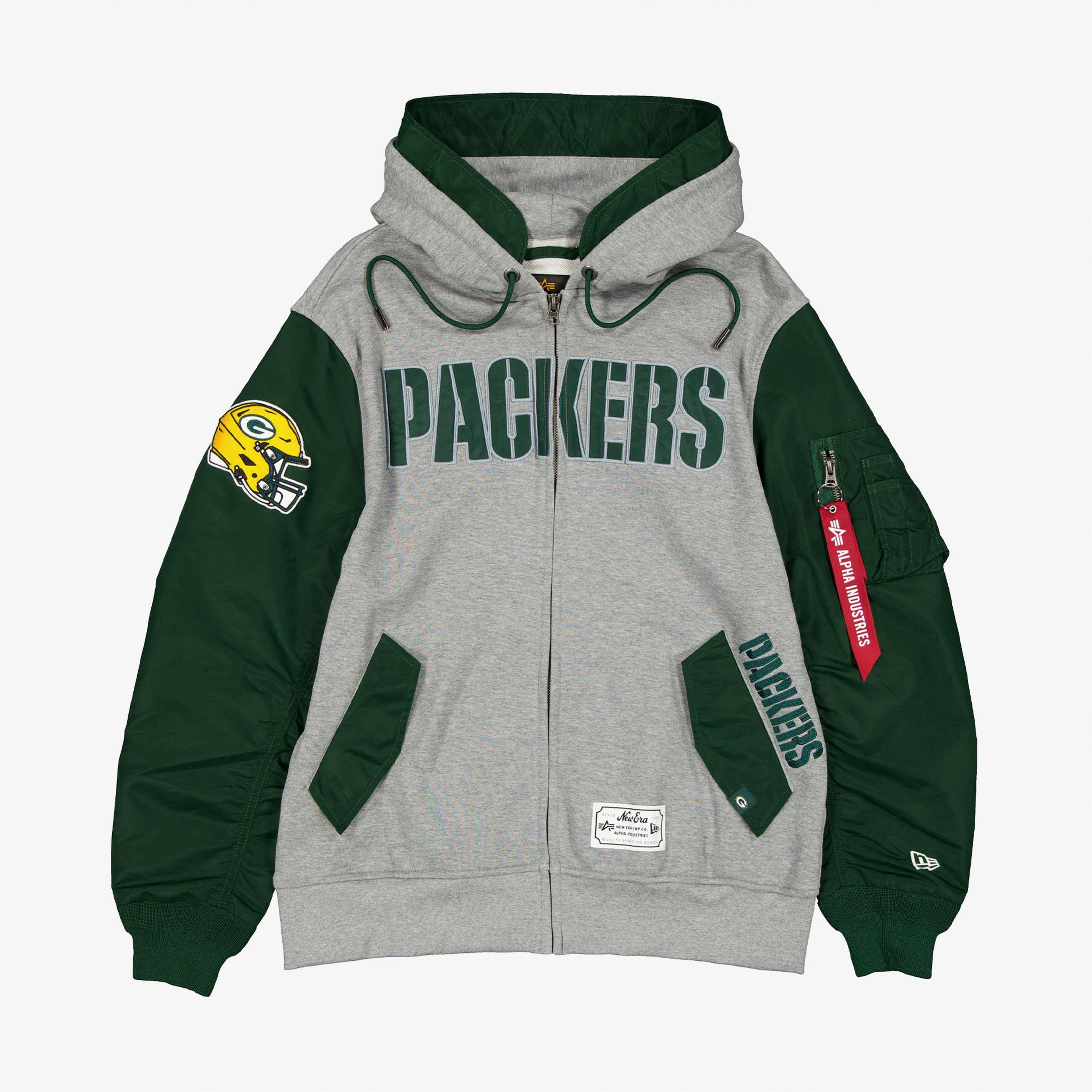 New Era Alpha Industries x Green Bay Packers MA-1 Erkek Polar Ceket