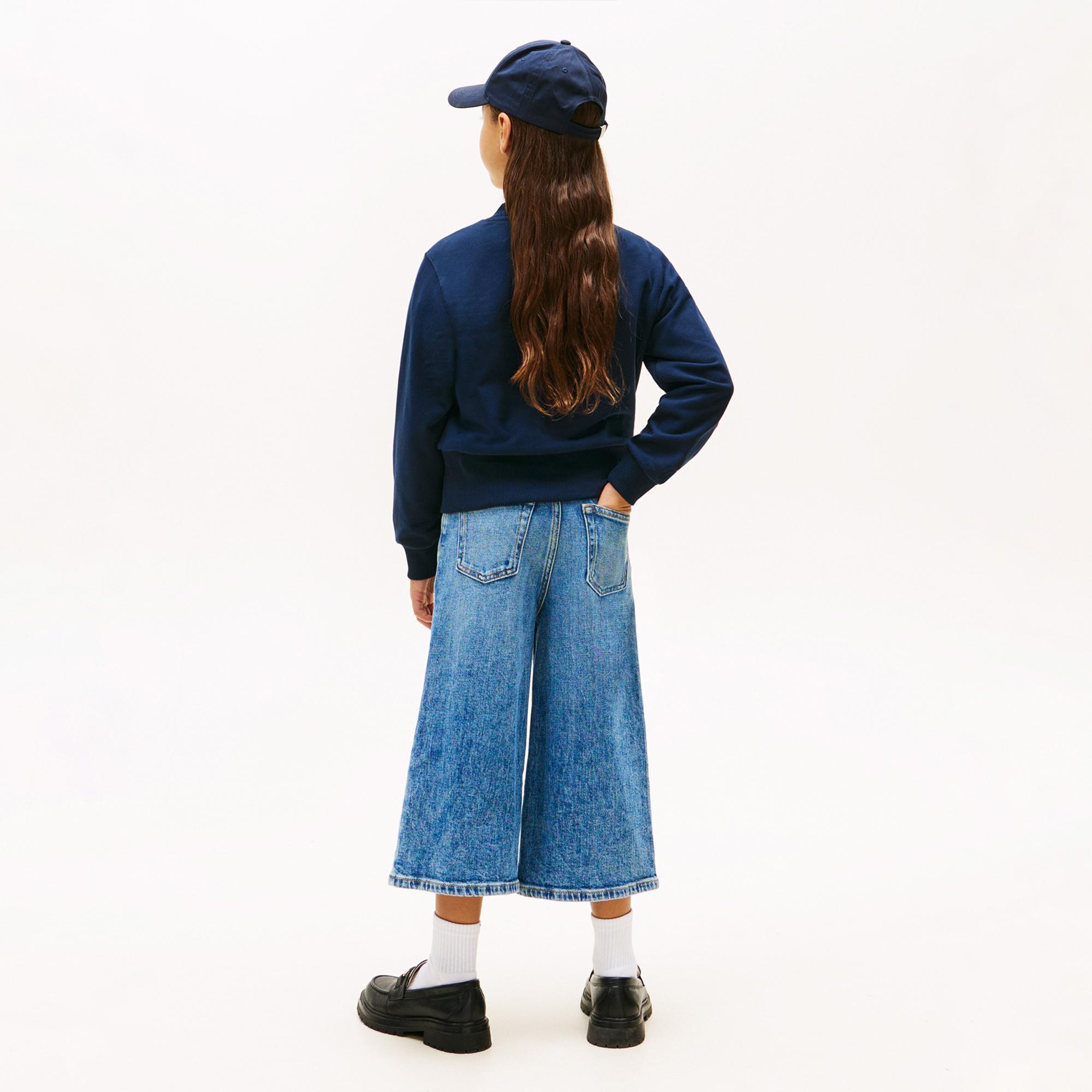 Tommy Hilfiger Crew Neck Çocuk Mavi Sweatshirt