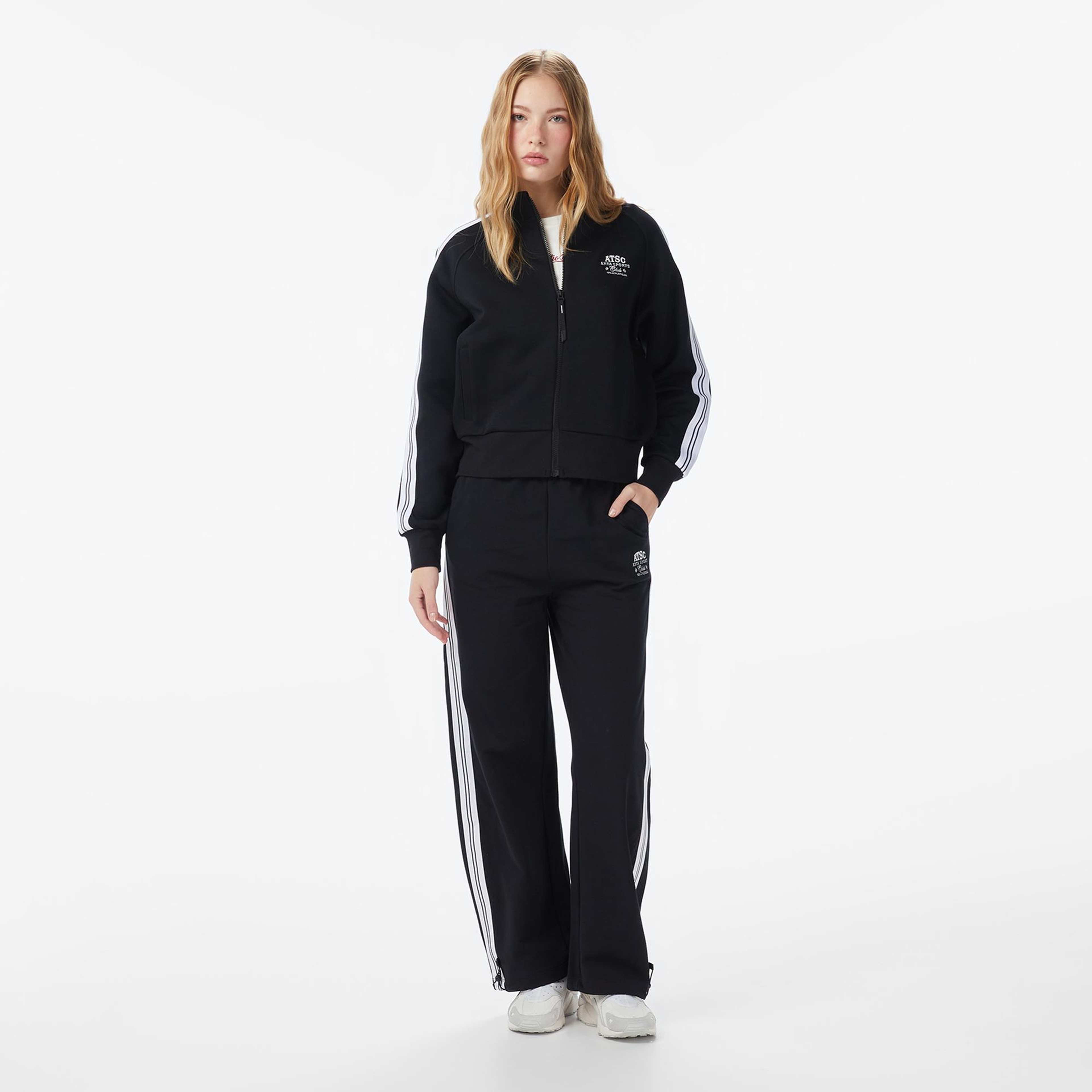 Anta Beach Party Siyah Kadın Eşofman Üstü