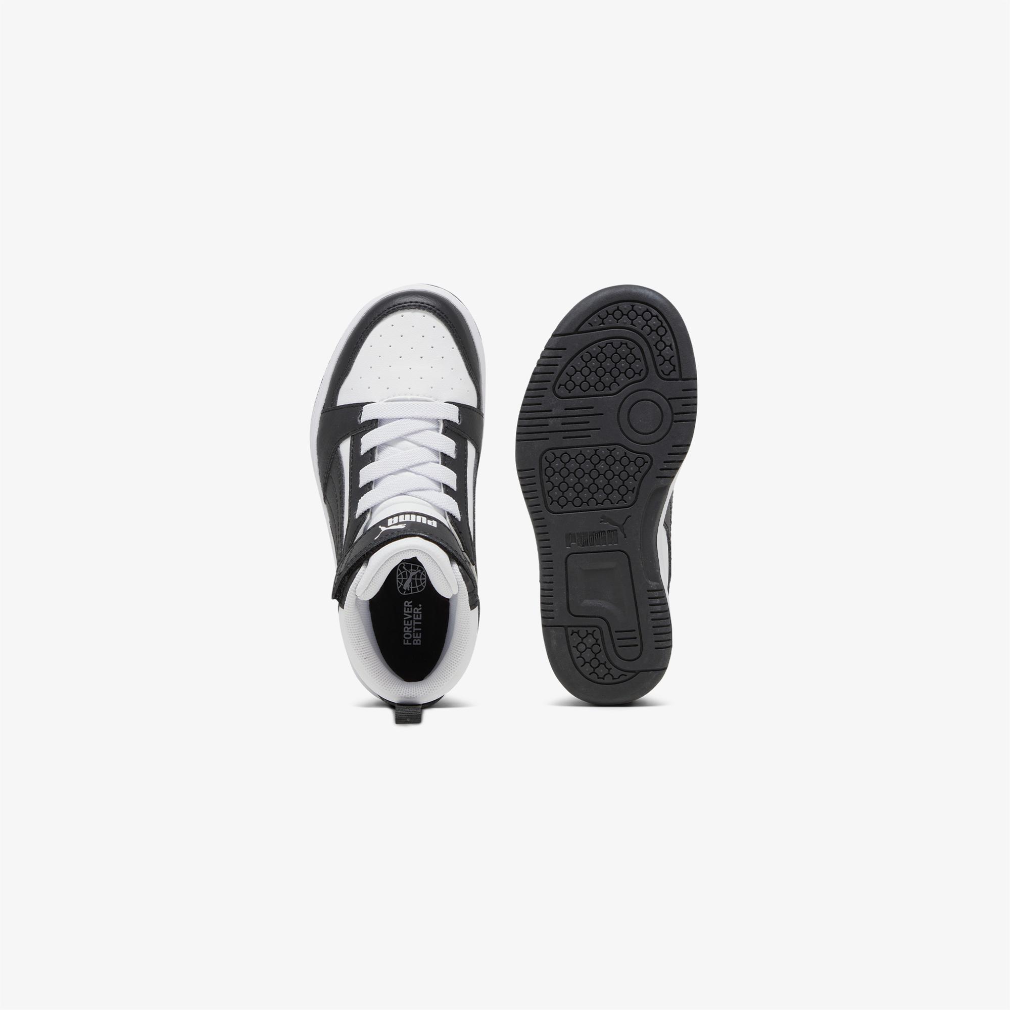 Puma Rebound V6 Mid Çocuk Siyah Spor Ayakkabı