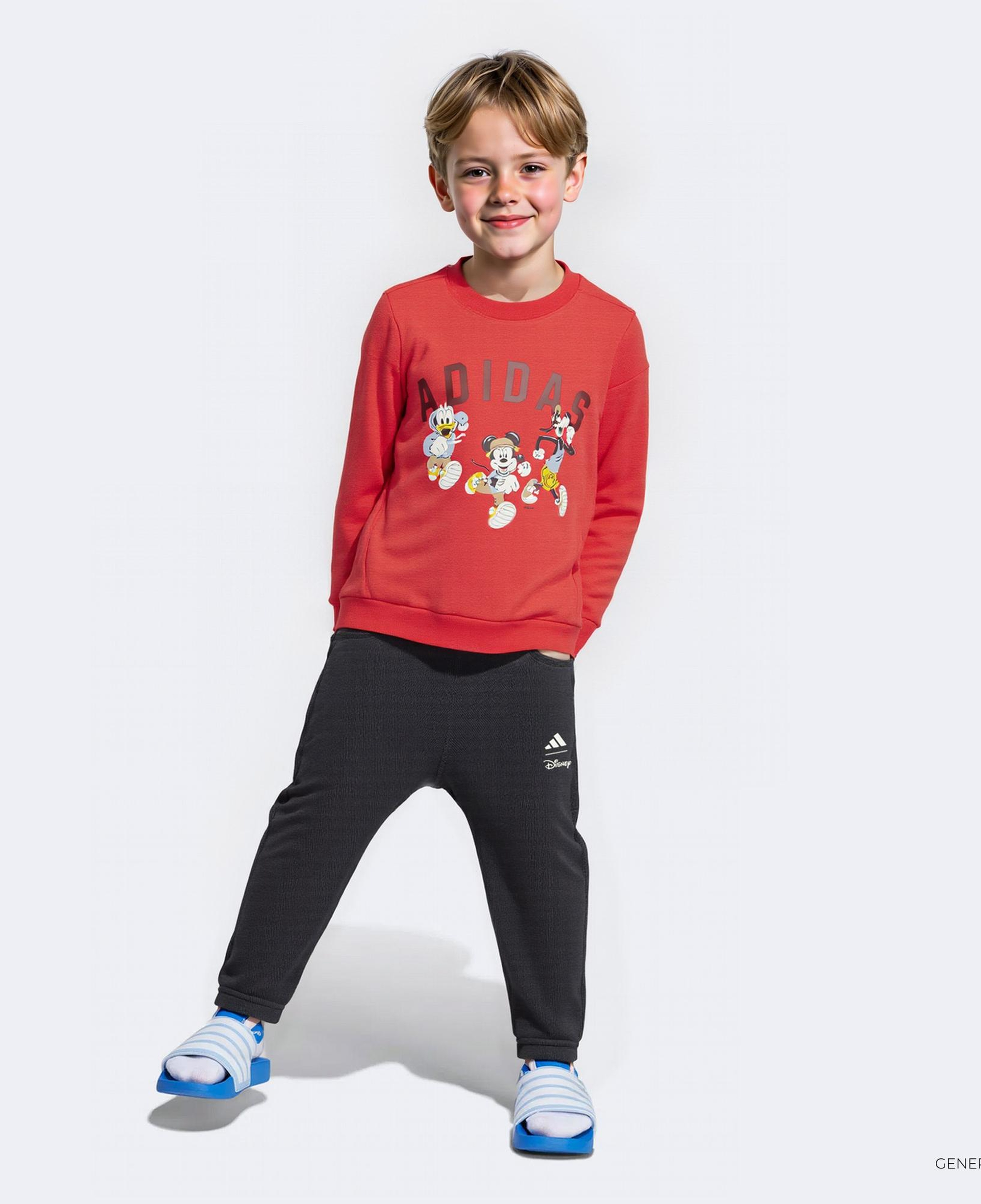 adidas Disney Mickey Mouse Kırmızı Bebek Eşofman Takımı