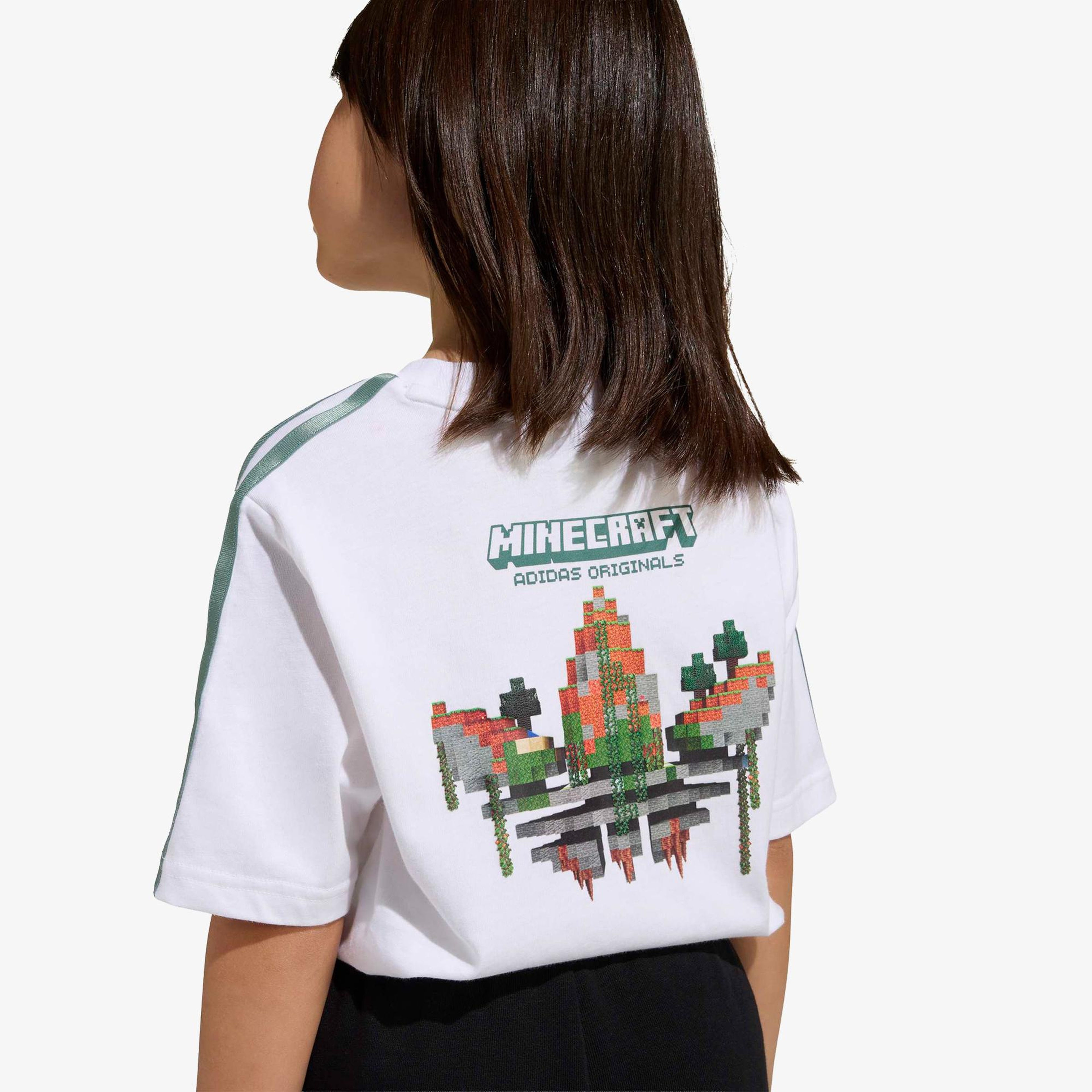 adidas Minecraft Lo Tee Çocuk Beyaz T-Shirt