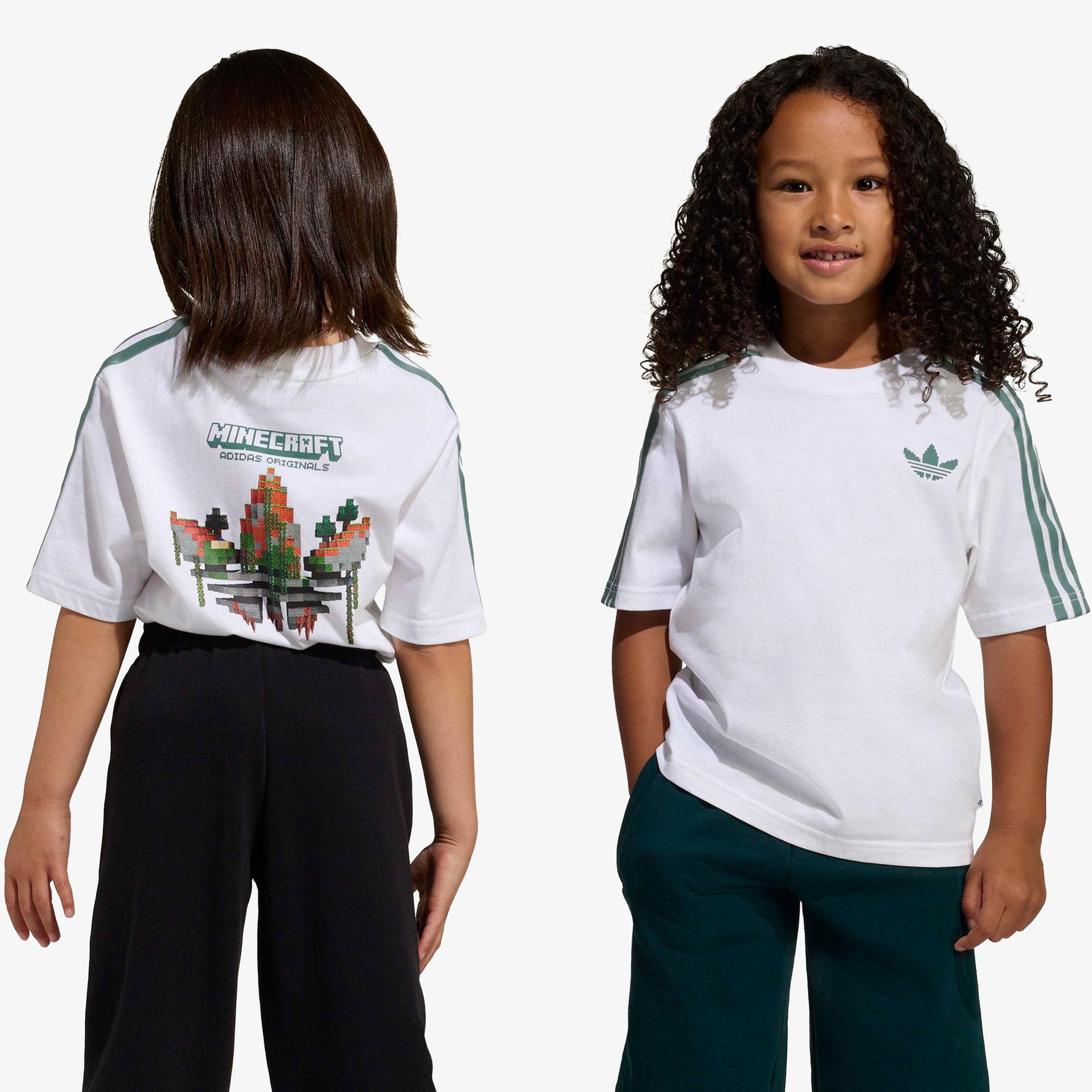 adidas Minecraft Lo Tee Çocuk Beyaz T-Shirt