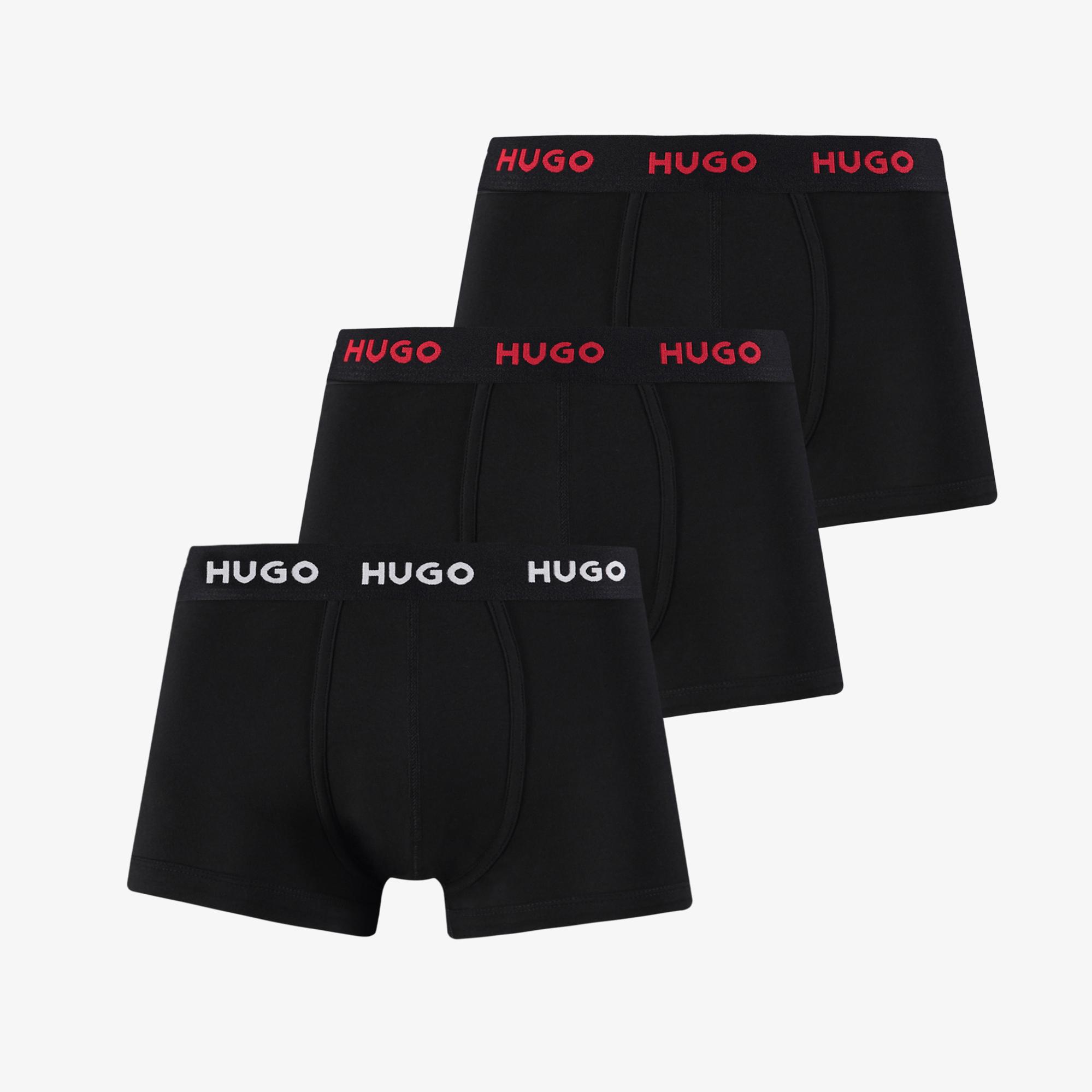 Hugo 3'lü Trunk Erkek Siyah Boxer