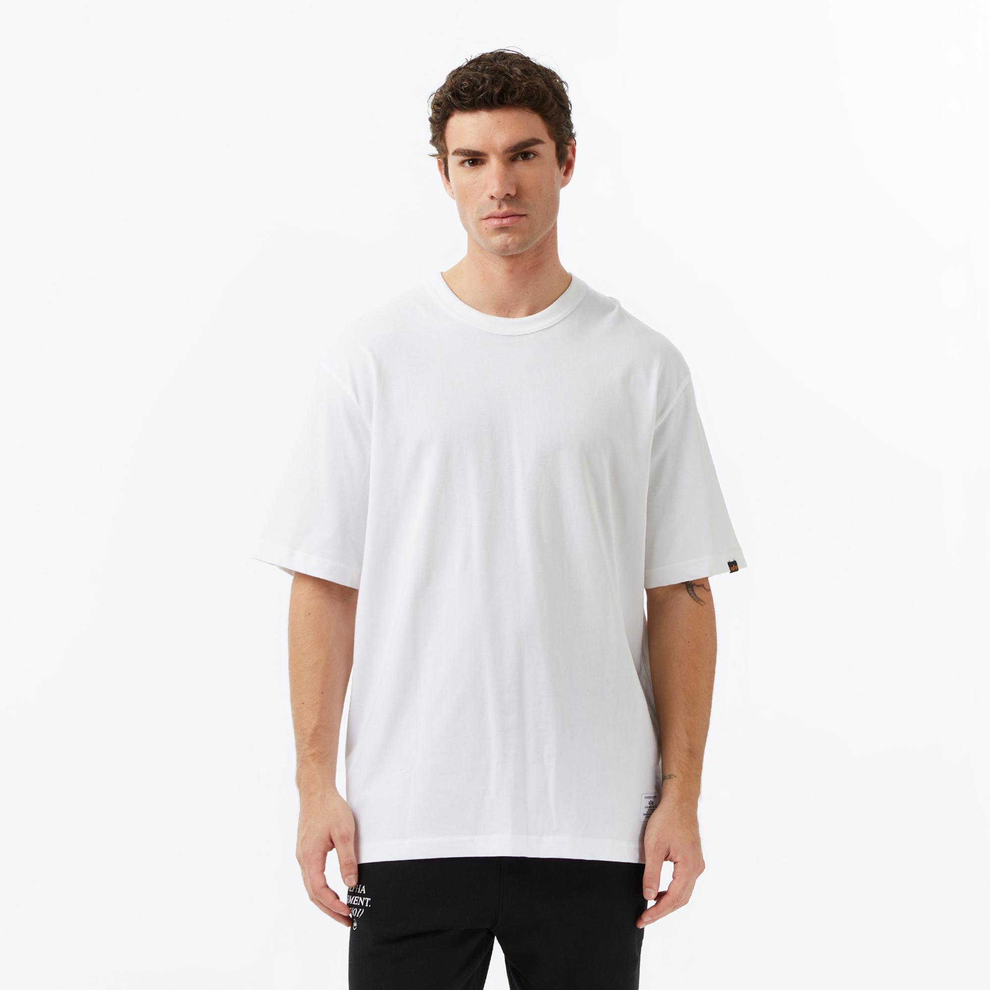 Alpha Indsutries Patched Erkek Beyaz T-Shirt