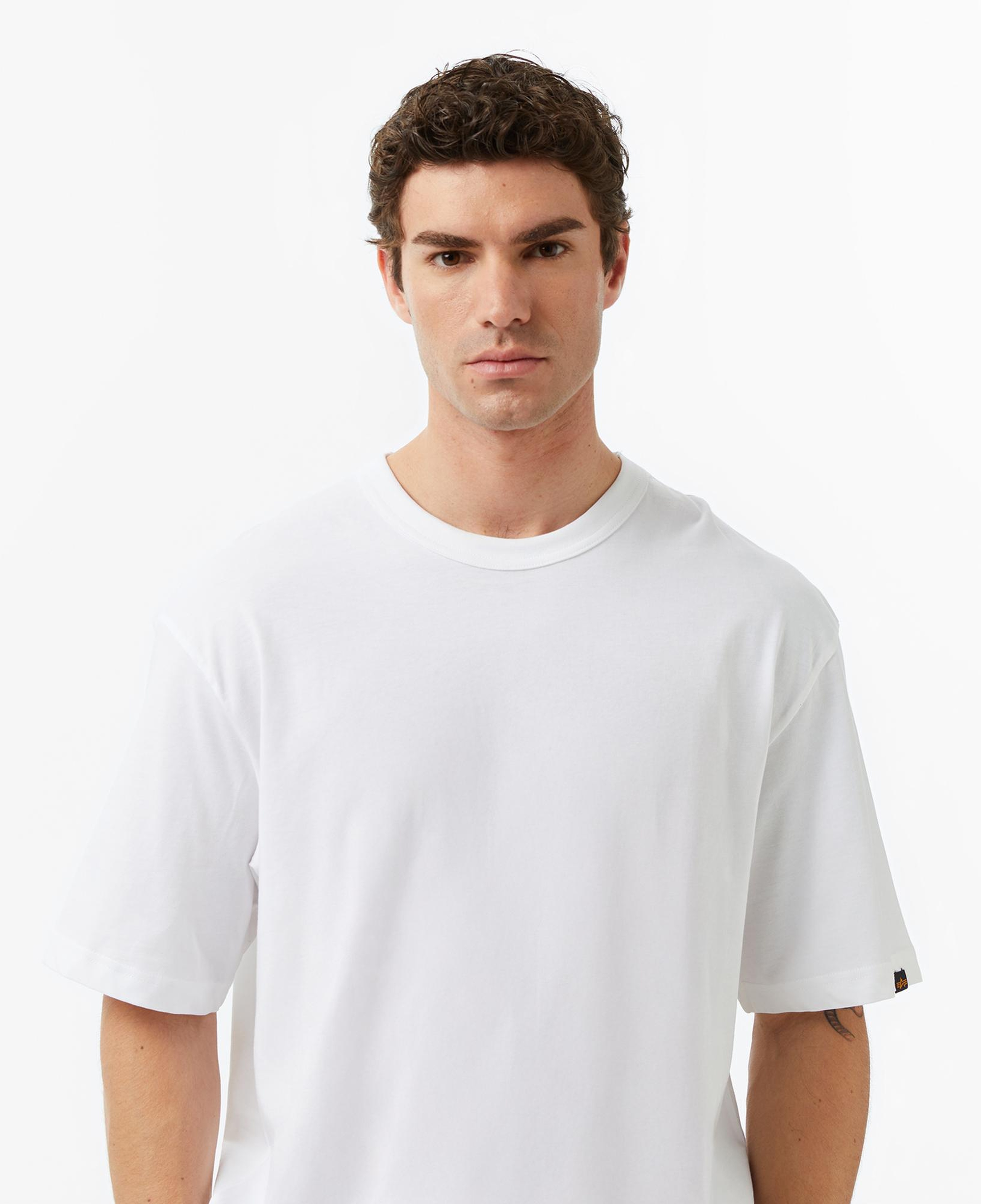 Alpha Indsutries Patched Erkek Beyaz T-Shirt