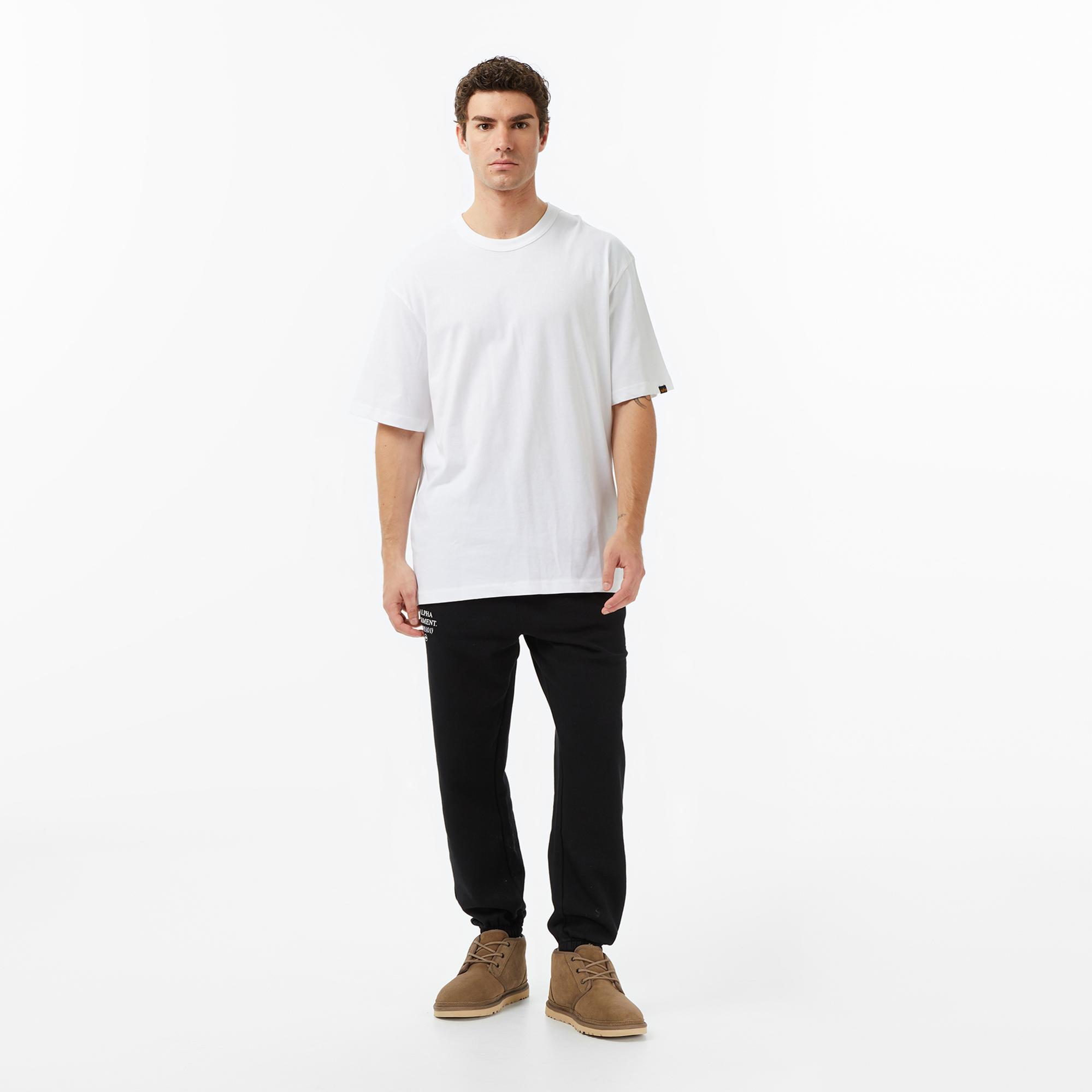 Alpha Indsutries Patched Erkek Beyaz T-Shirt